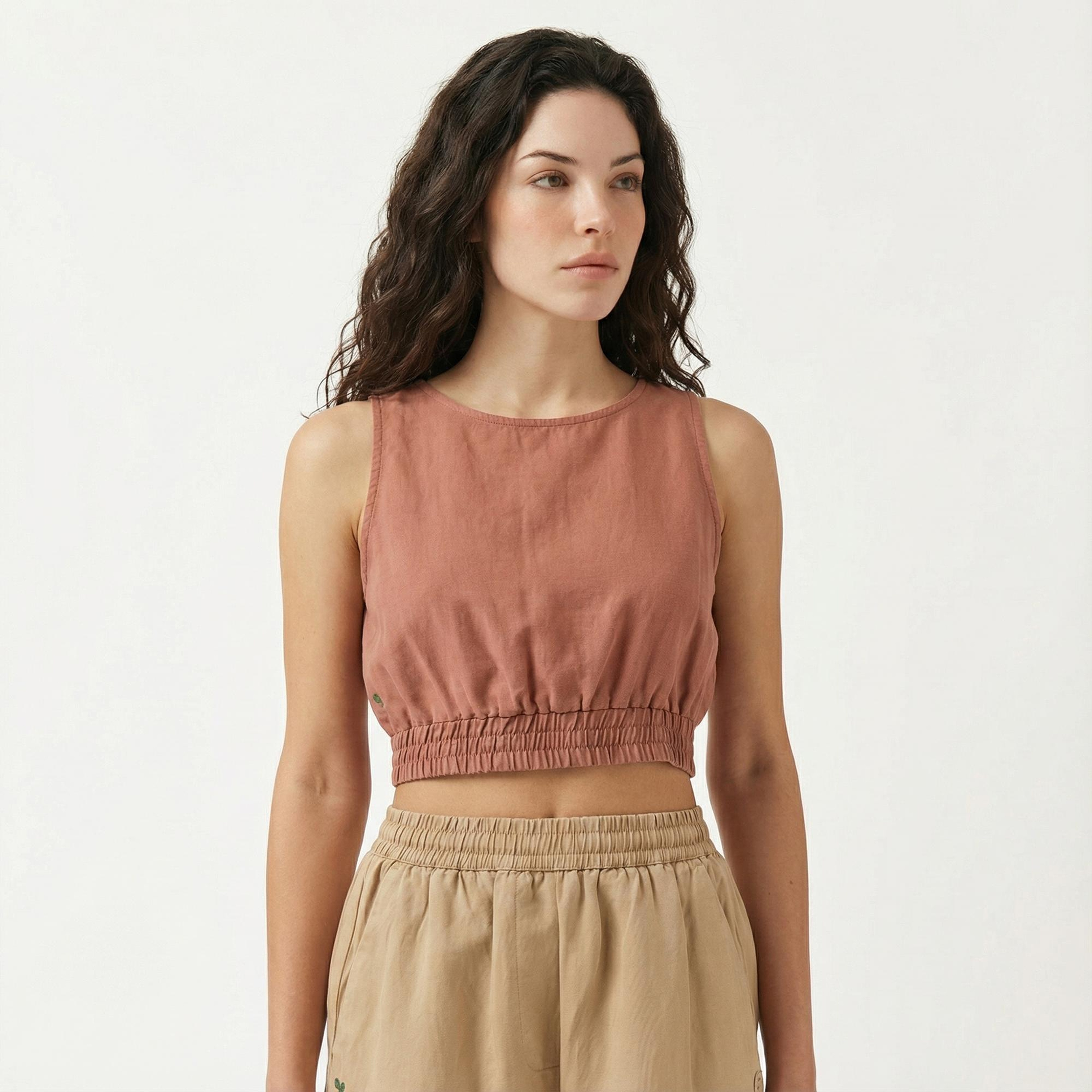 Lacoste Kadın Regular Fit Bej Bermuda Şort