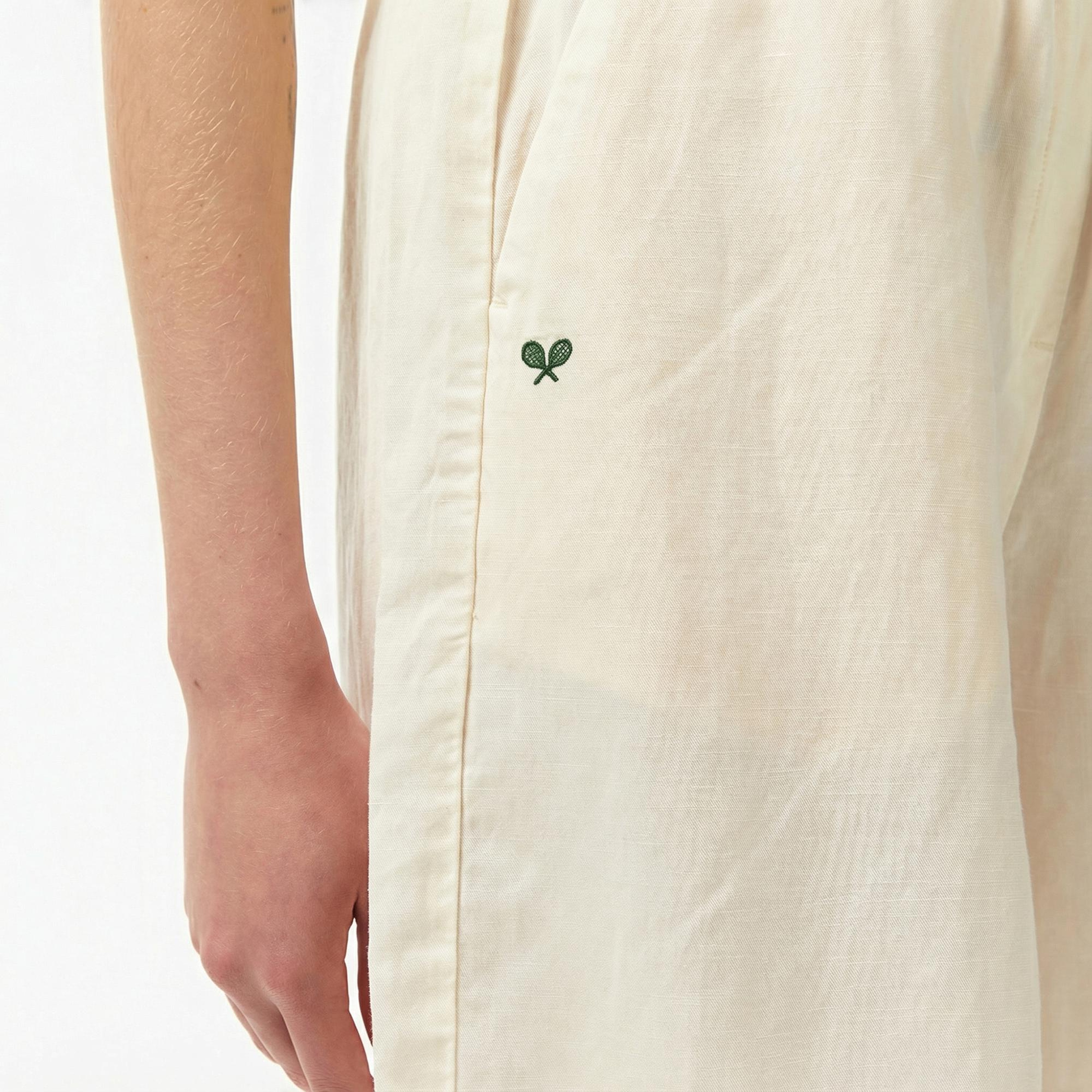 Lacoste Kadın Regular Fit Beyaz Bermuda Şort