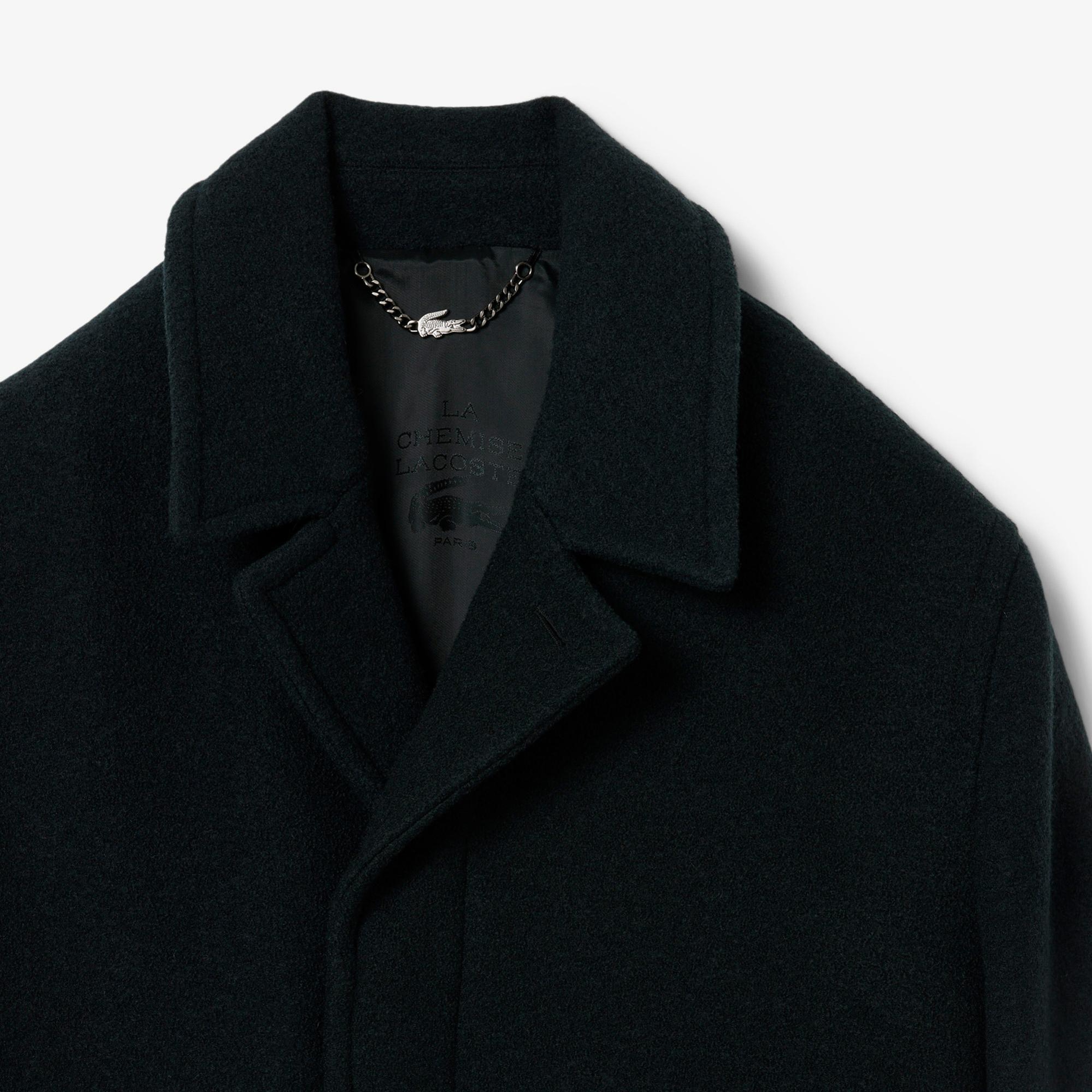 Lacoste Runway Erkek Oversize Fit Yün Haki Kaban