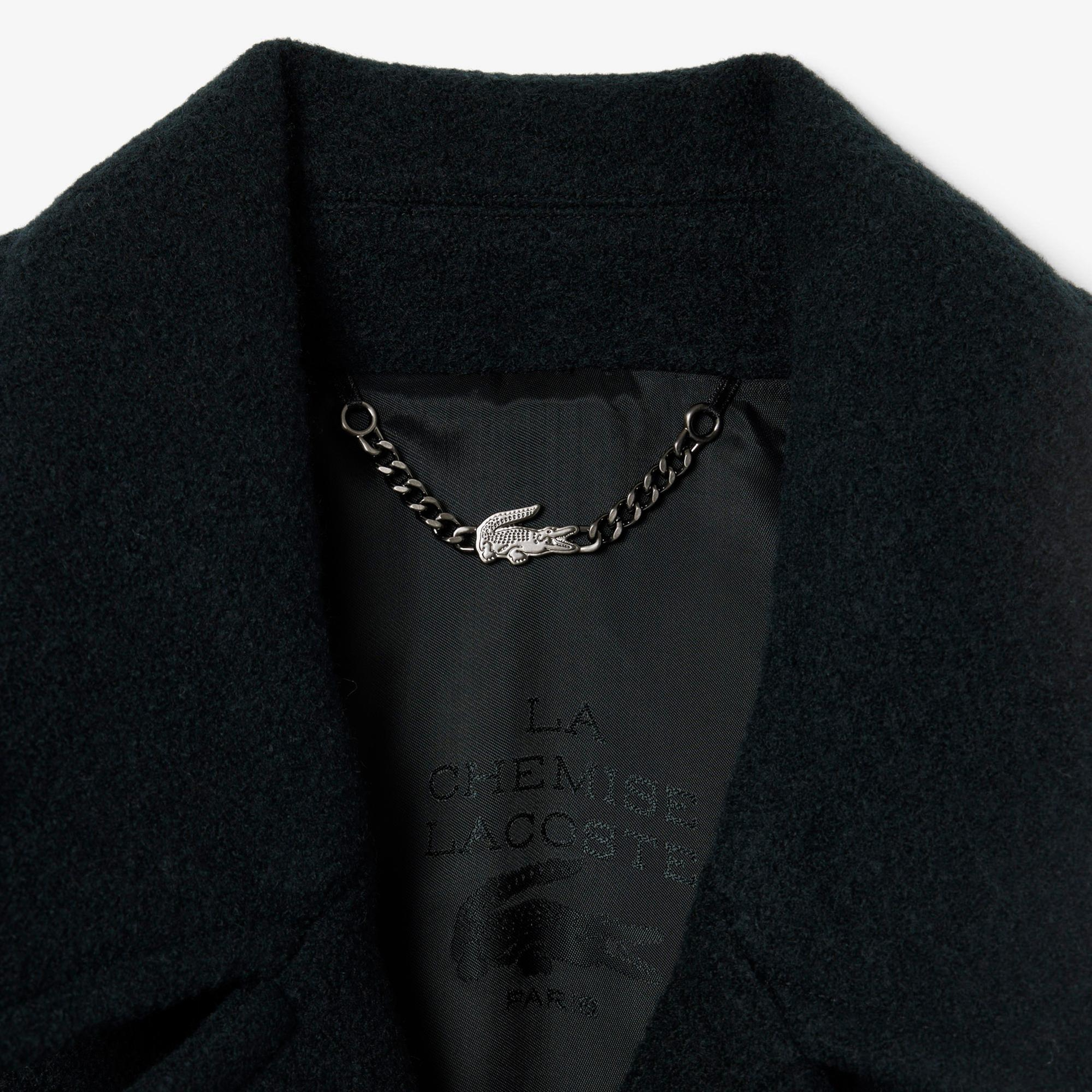 Lacoste Runway Erkek Oversize Fit Yün Haki Kaban