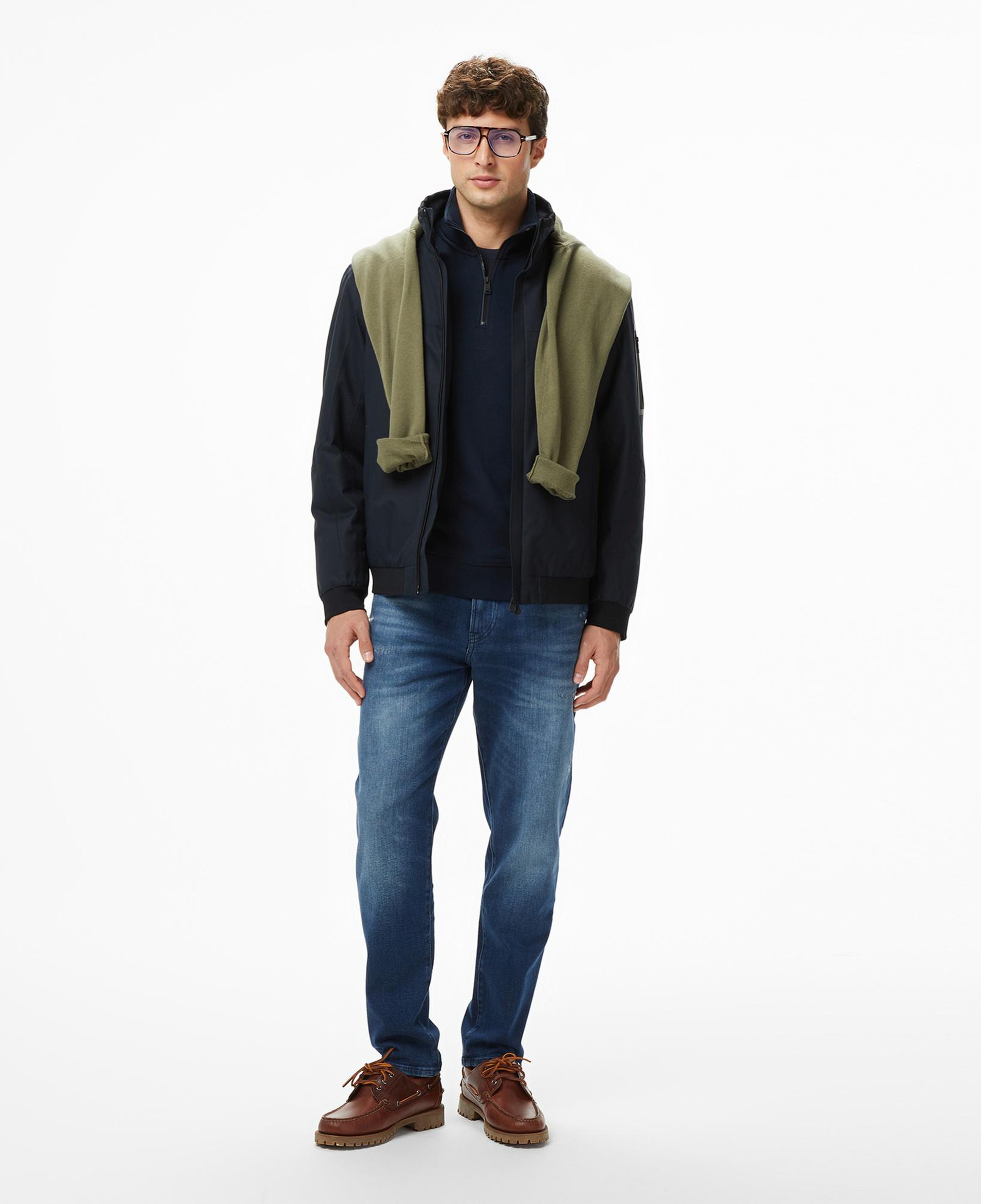 Boss Hexatech Bomber Erkek Lacivert Mont