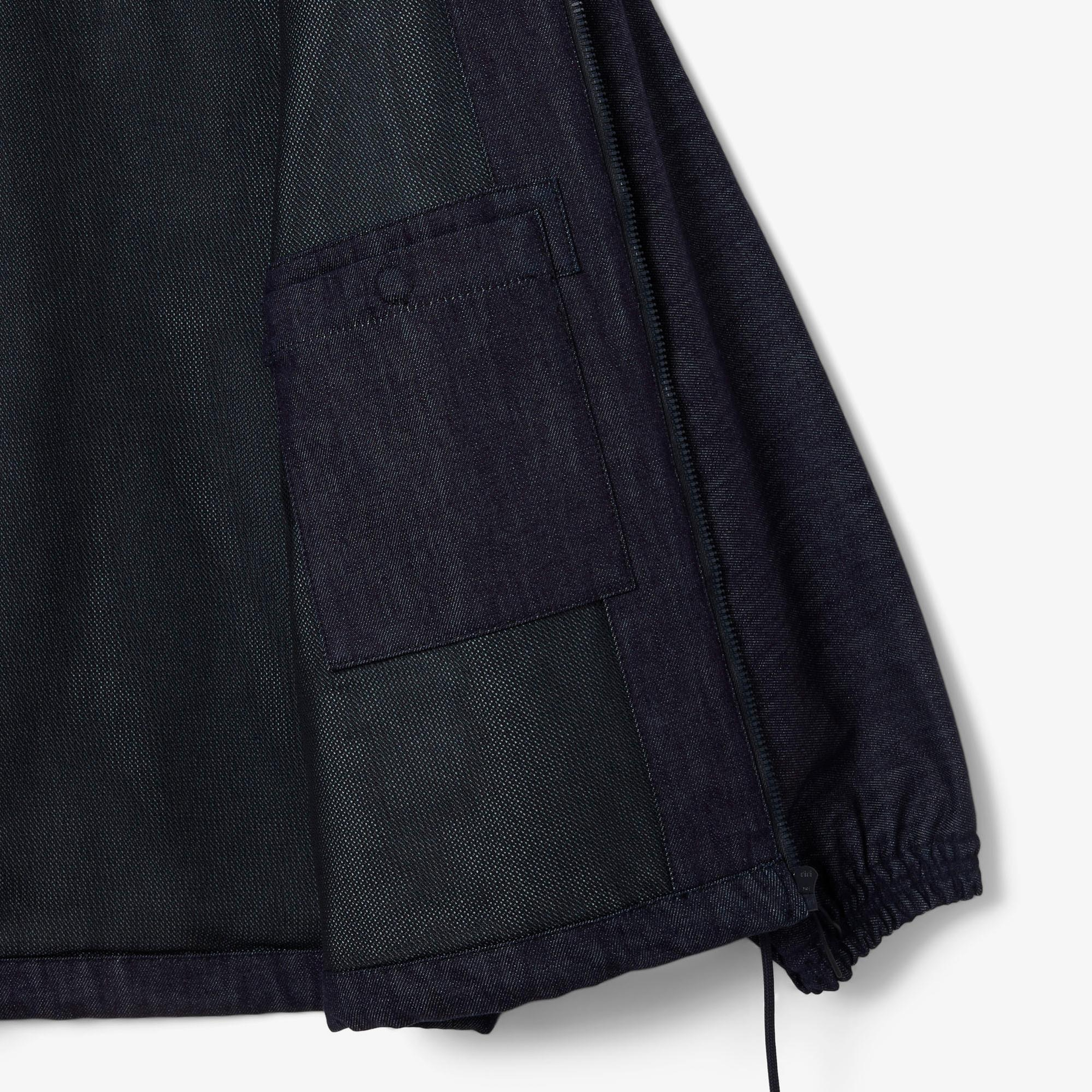 Lacoste Runway Unisex Oversize Fit Dik Yaka Denim Lacivert Ceket