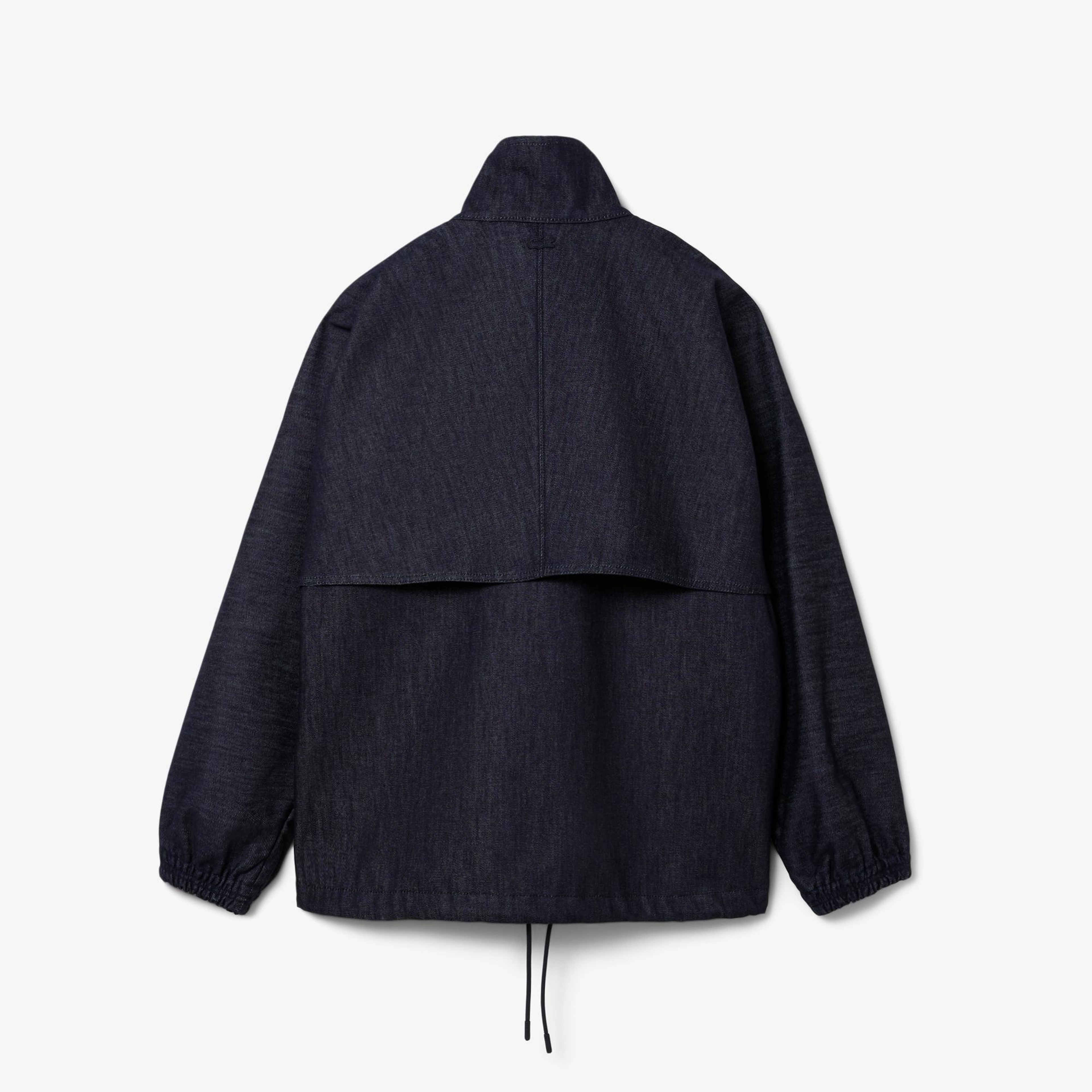 Lacoste Runway Unisex Oversize Fit Dik Yaka Denim Lacivert Ceket