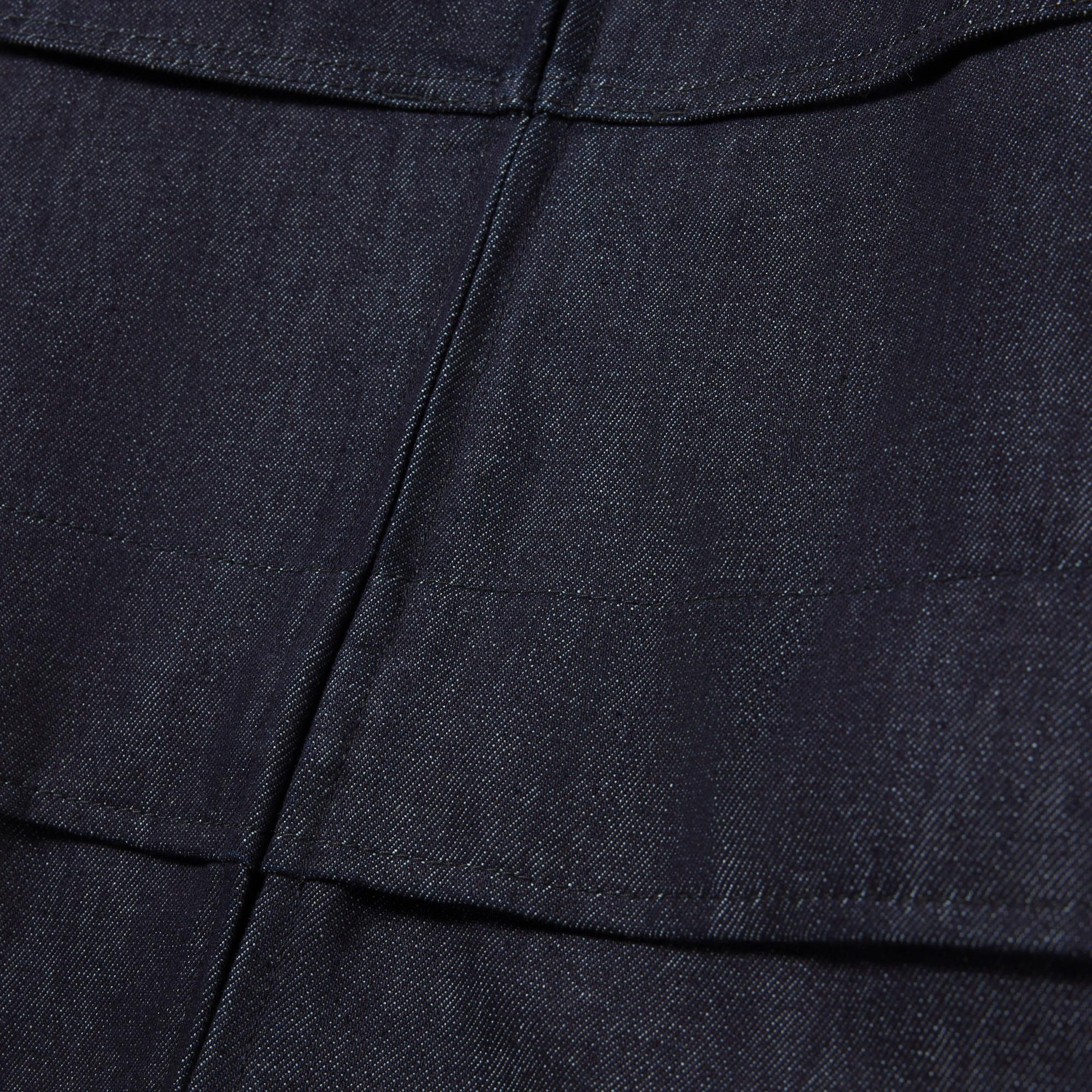 Lacoste Runway Unisex Oversize Fit Dik Yaka Denim Lacivert Ceket