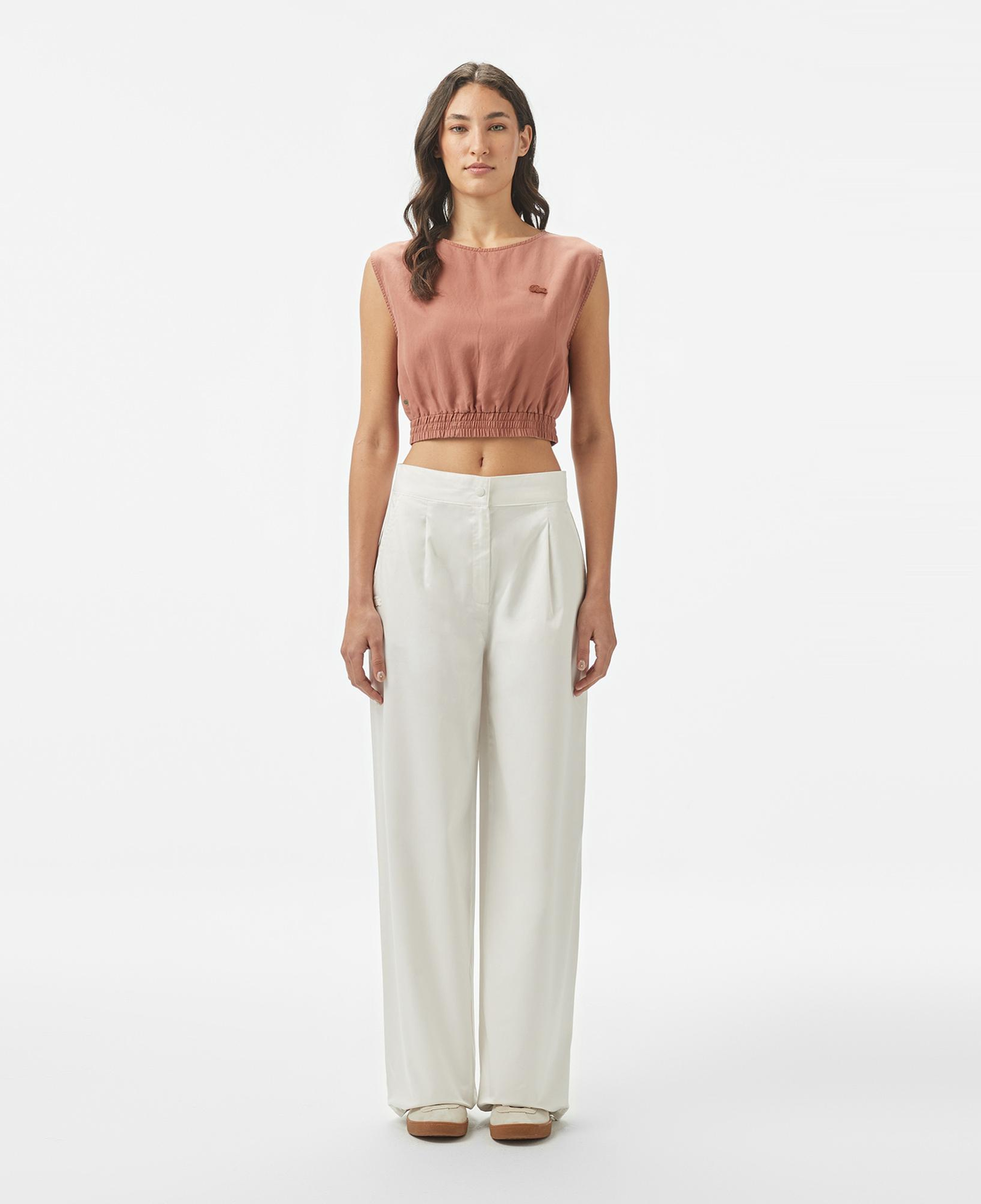 Lacoste Kadın Relaxed Fit Beyaz Pantolon