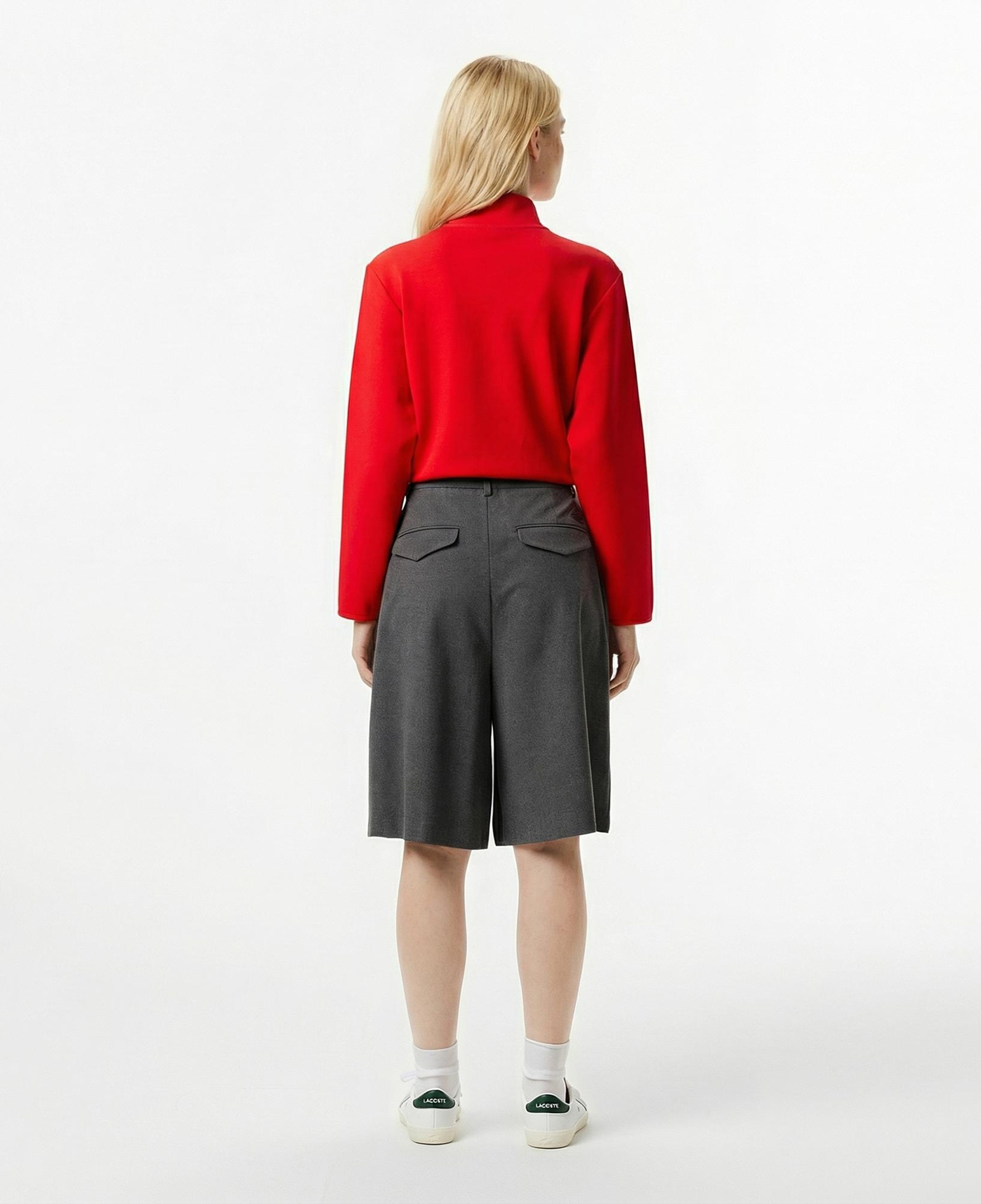 Lacoste Kadın Gri Bermuda Şort