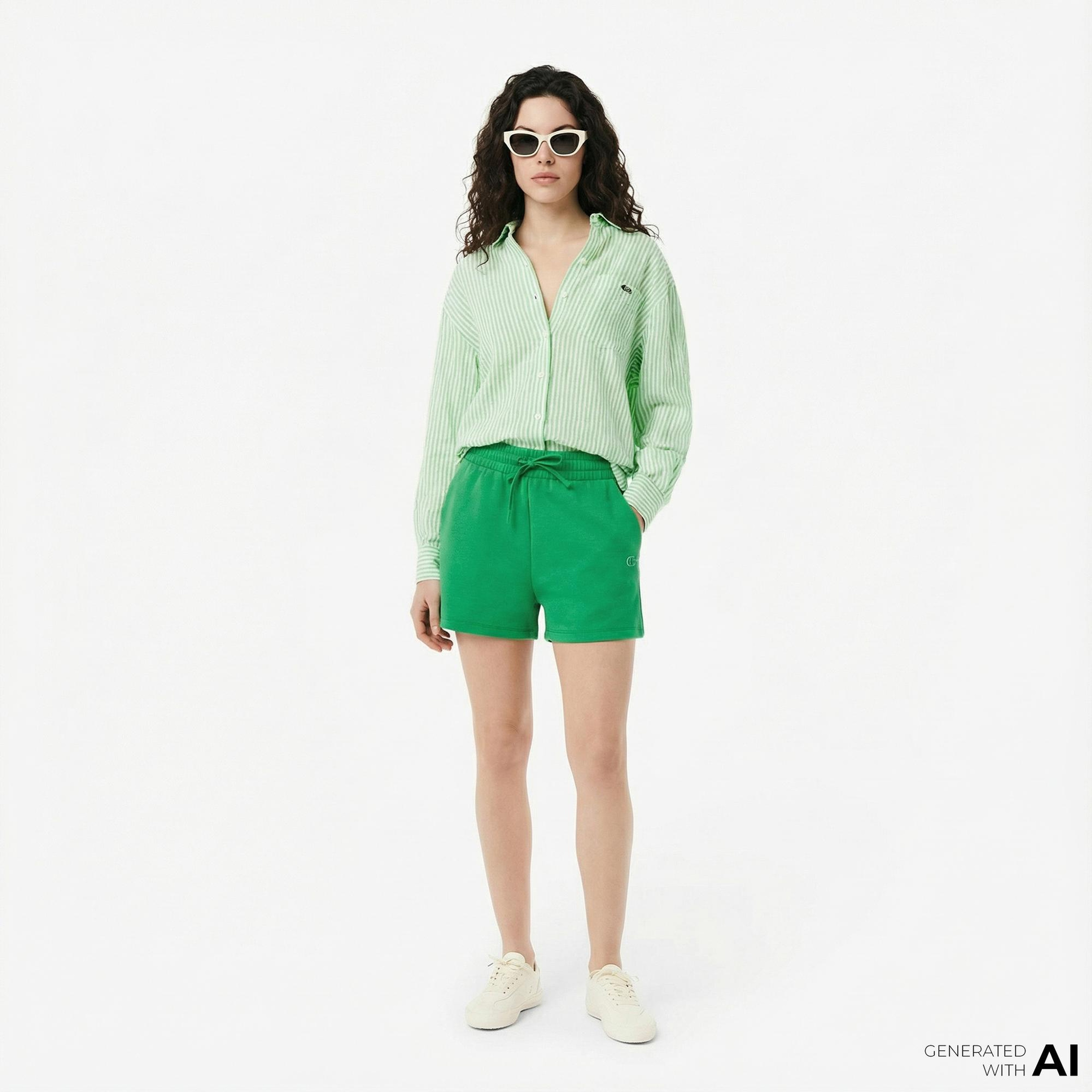 Lacoste Kadın Yeşil Şort