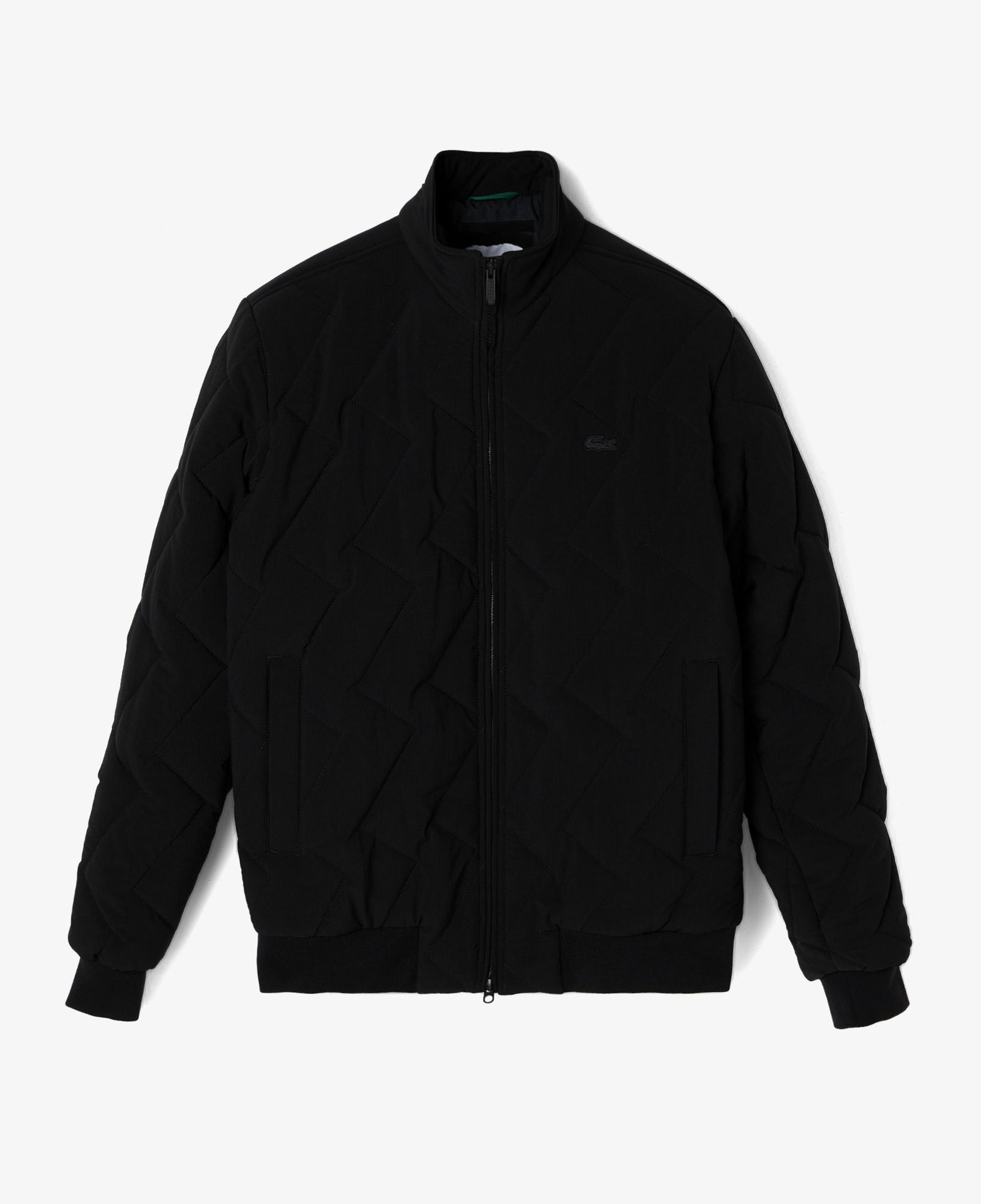 Lacoste Erkek Dik Yaka Kapitone Siyah Mont