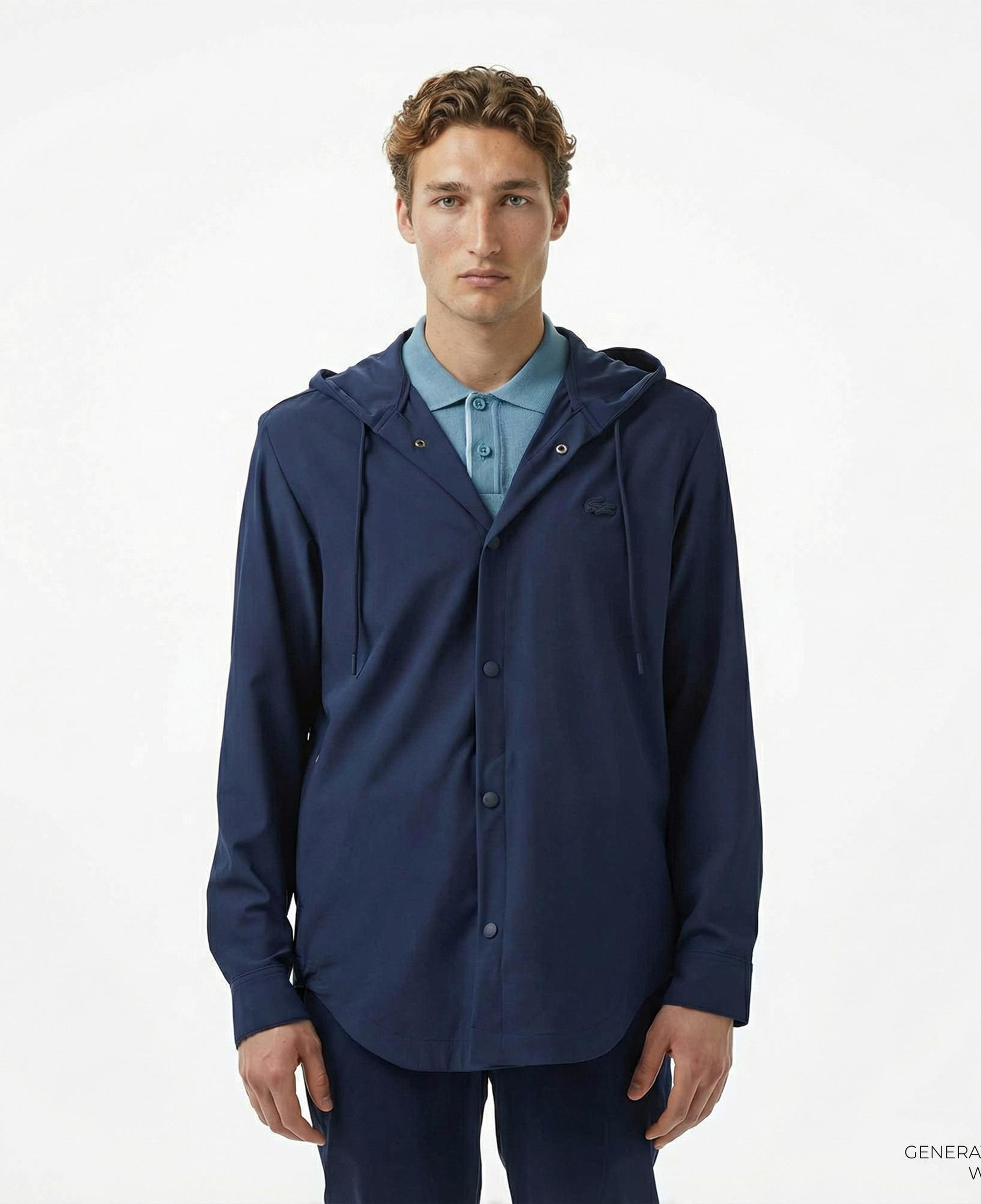 Lacoste Erkek Regular Fit Kapüşonlu Lacivert Ceket