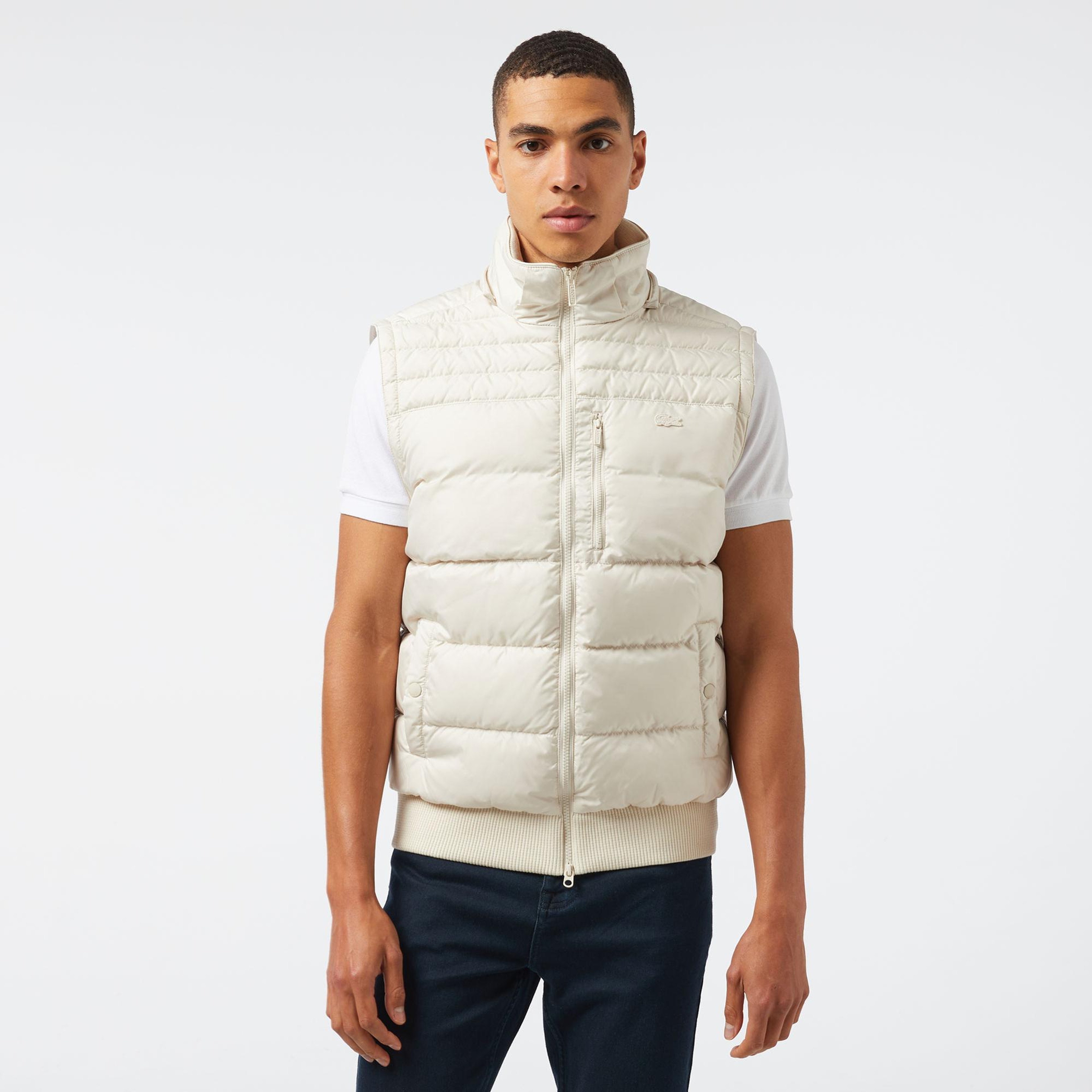 Lacoste Erkek Kapüşonlu Krem Mont