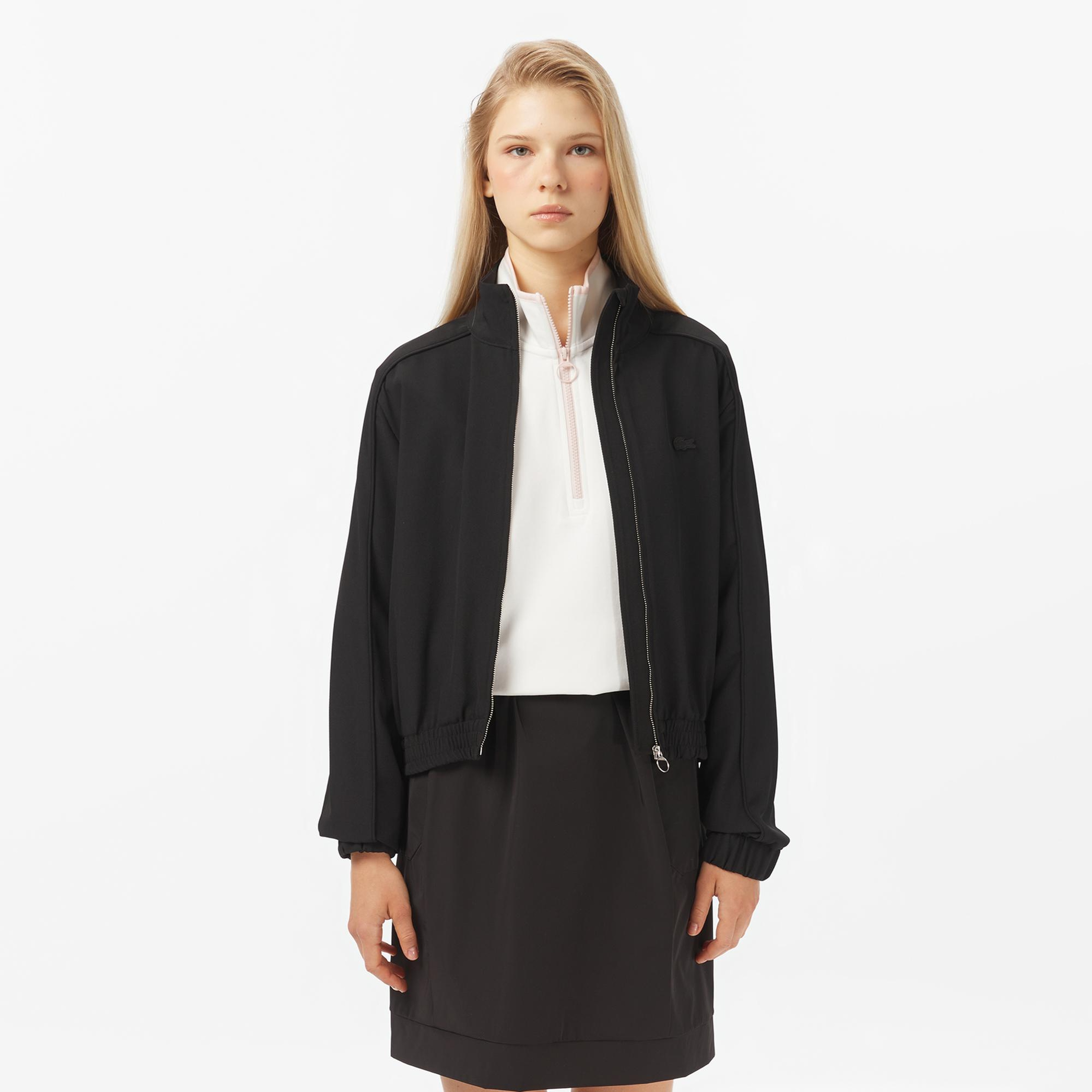 Lacoste Kadın Fermuarlı Siyah Ceket
