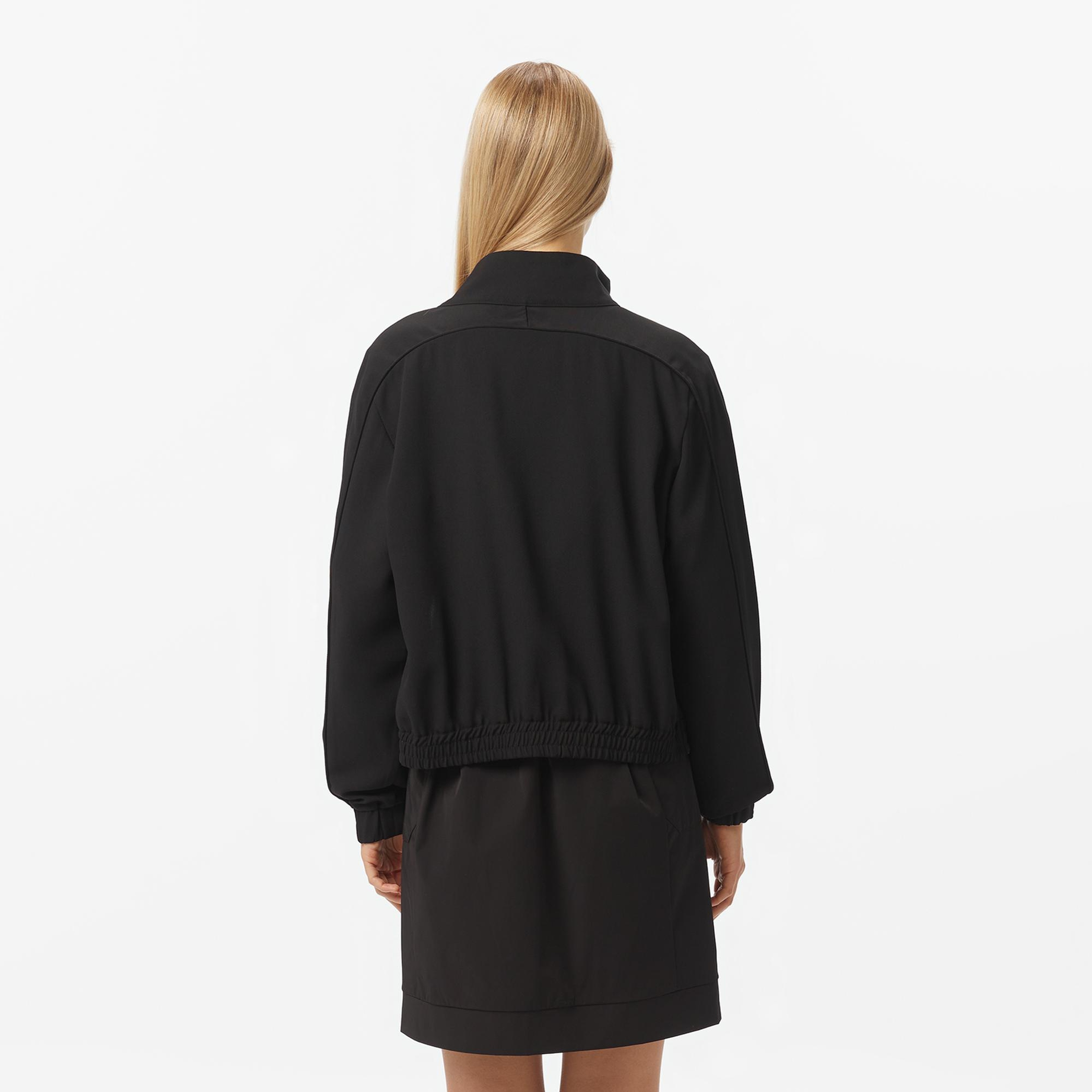 Lacoste Kadın Fermuarlı Siyah Ceket