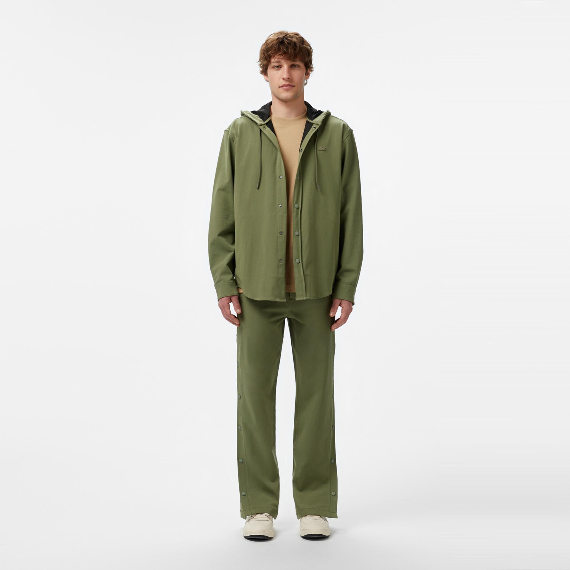 Lacoste Erkek Relaxed Fit Kapüşonlu Haki Ceket