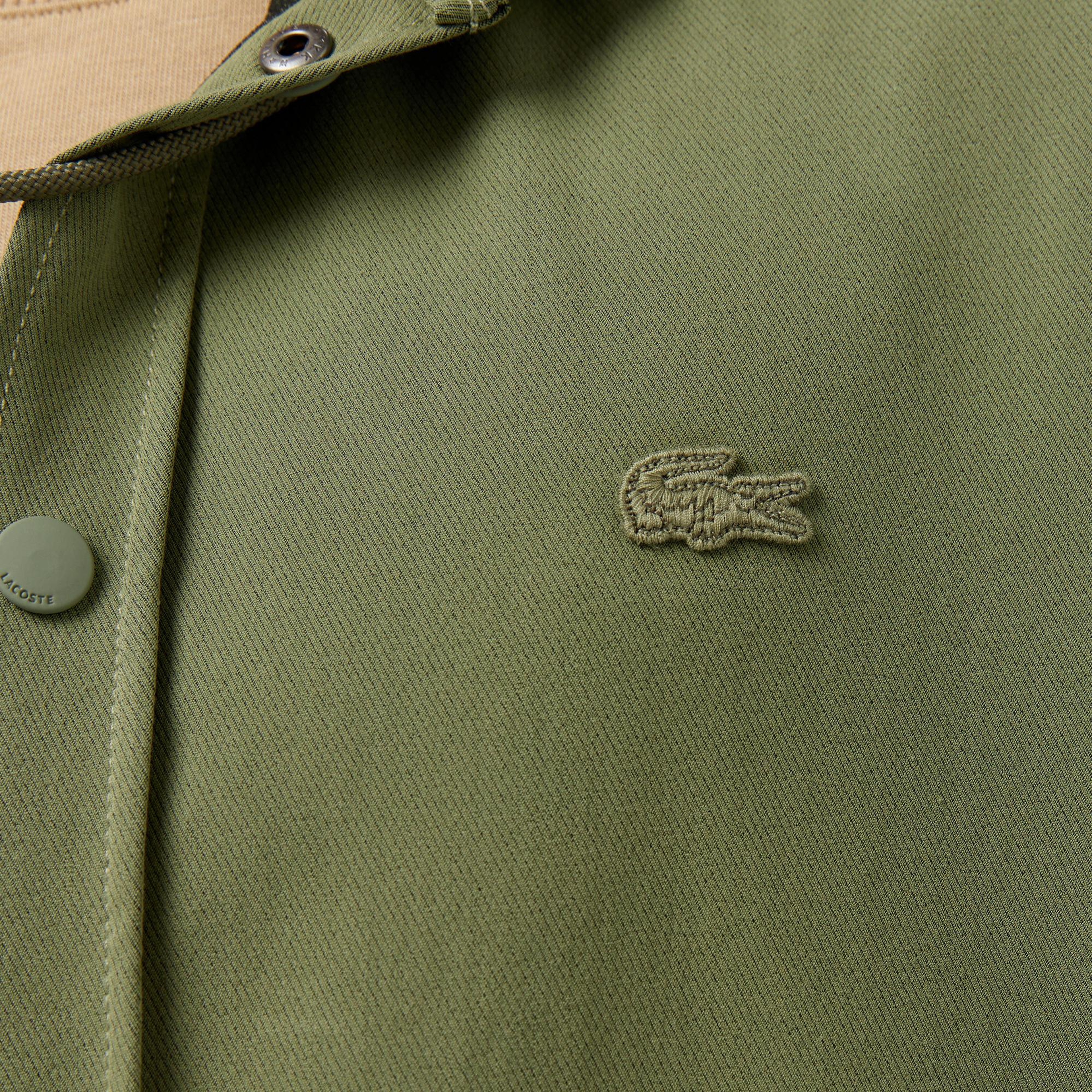 Lacoste Erkek Relaxed Fit Kapüşonlu Haki Ceket