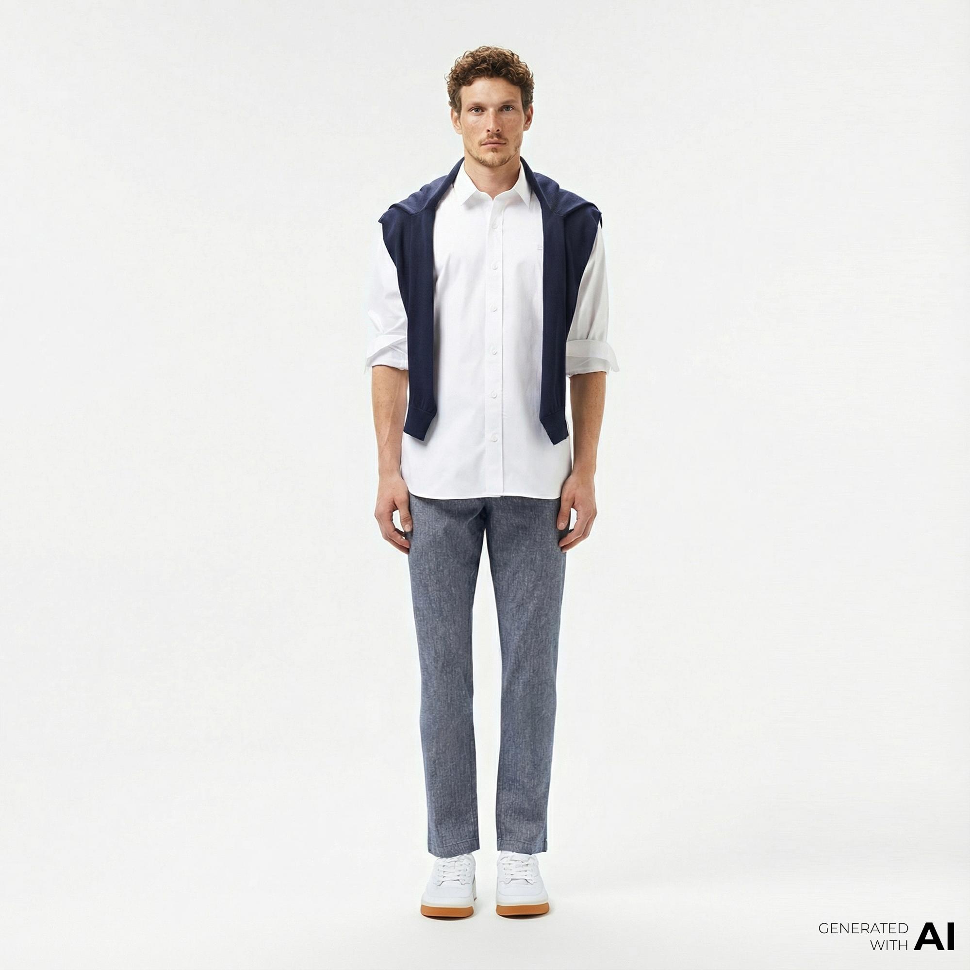 Lacoste Erkek Slim Fit Lacivert Pantolon