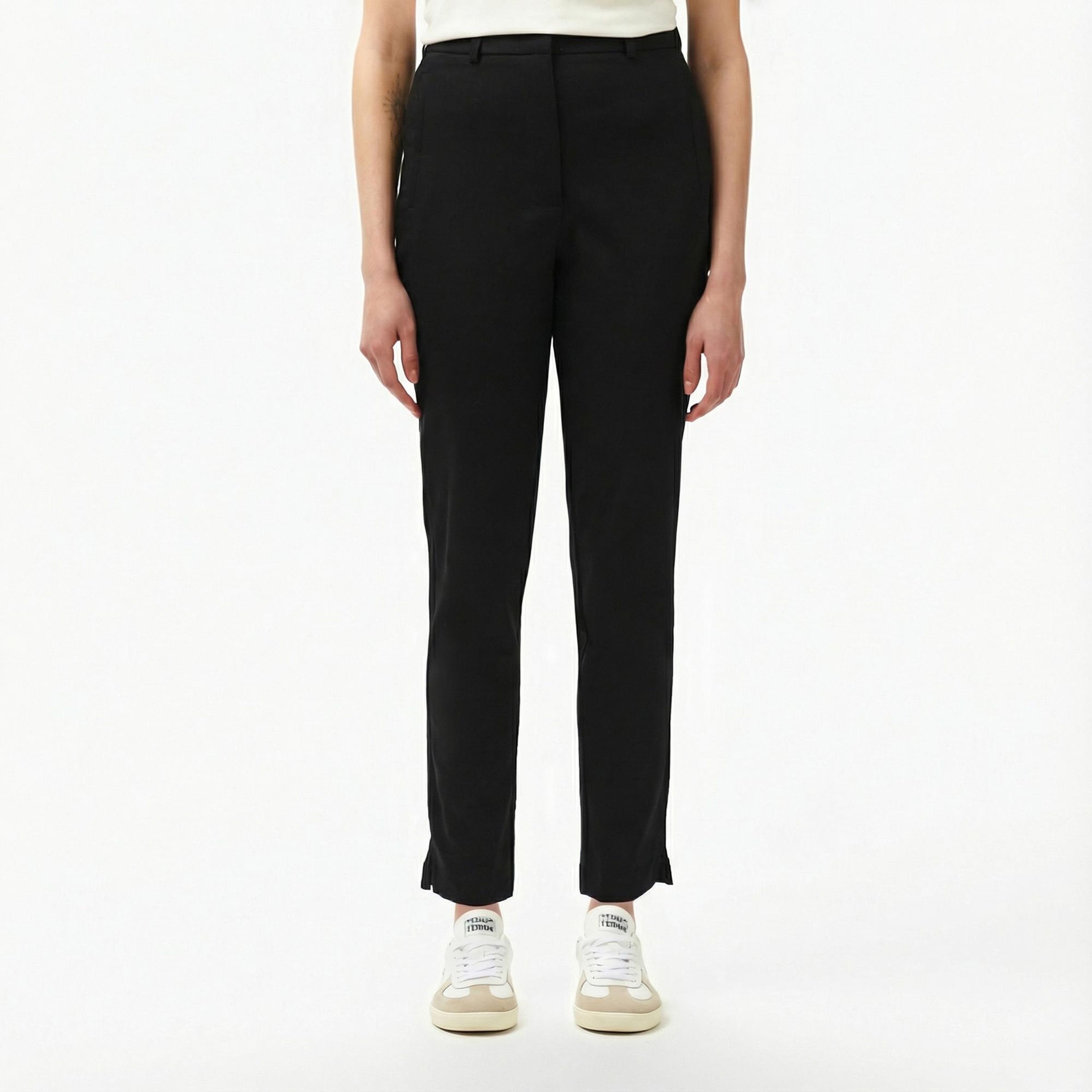 Lacoste Kadın Regular Fit Siyah Pantolon