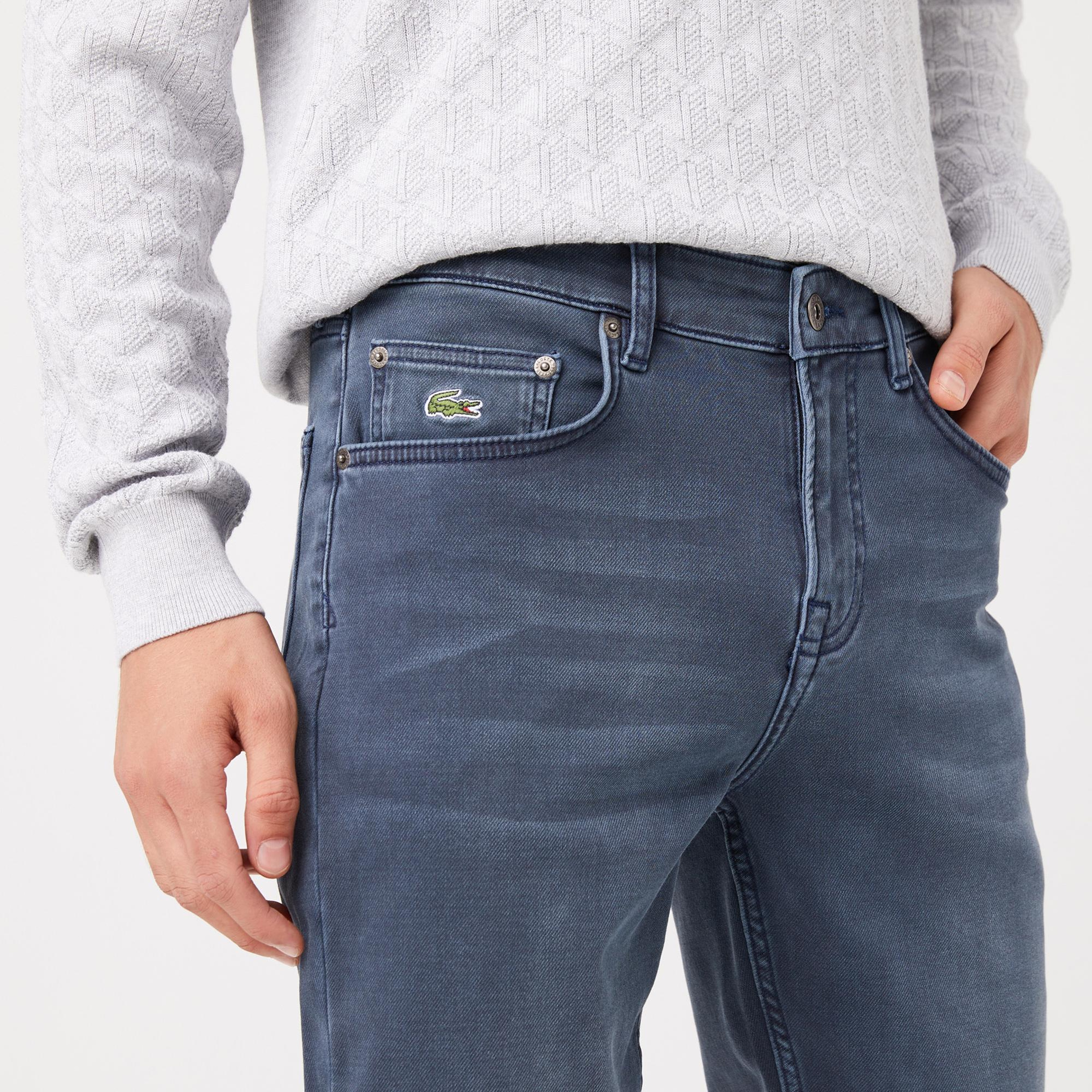 Lacoste Erkek Slim Fit Denim Lacivert Jean Pantolon