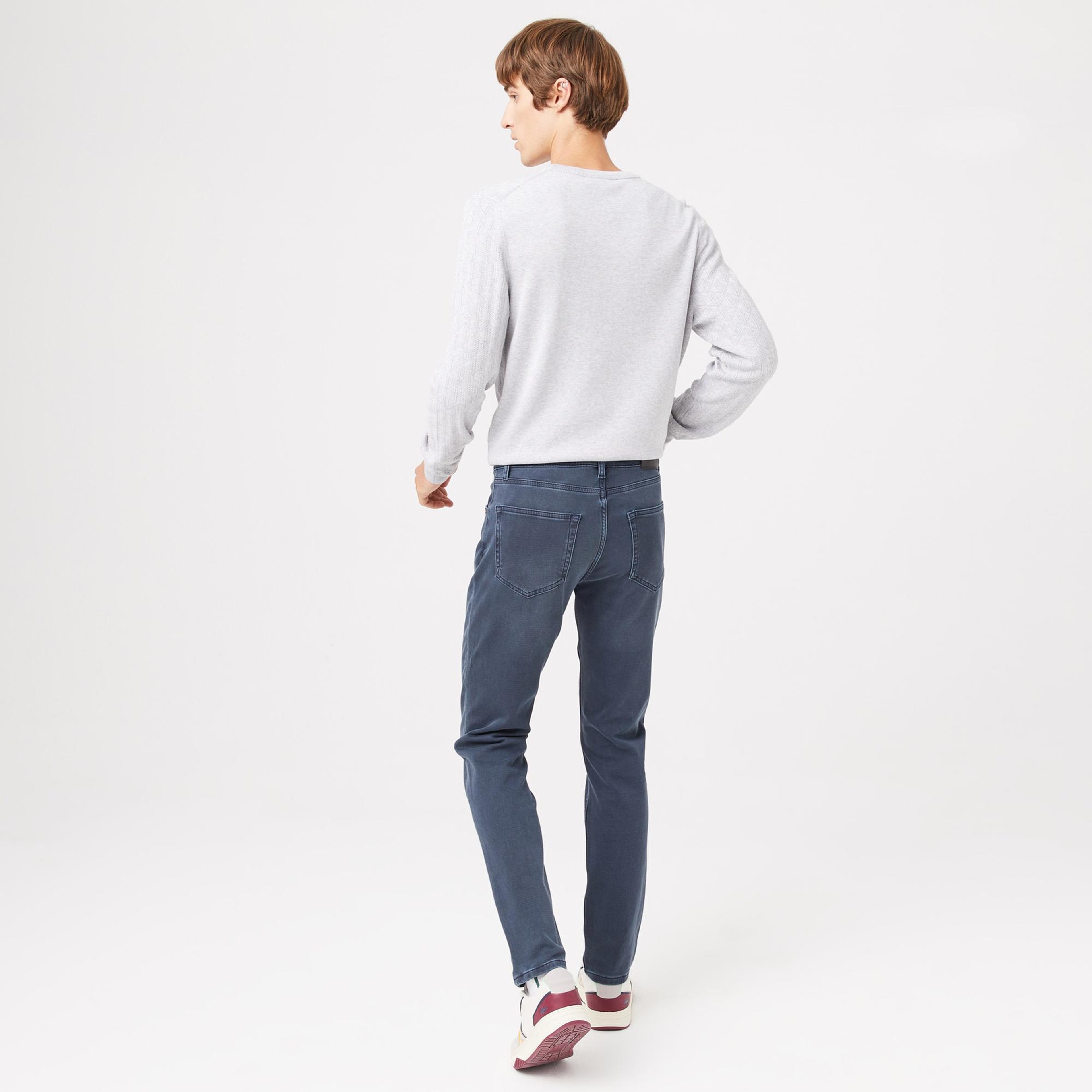 Lacoste Erkek Slim Fit Denim Lacivert Jean Pantolon