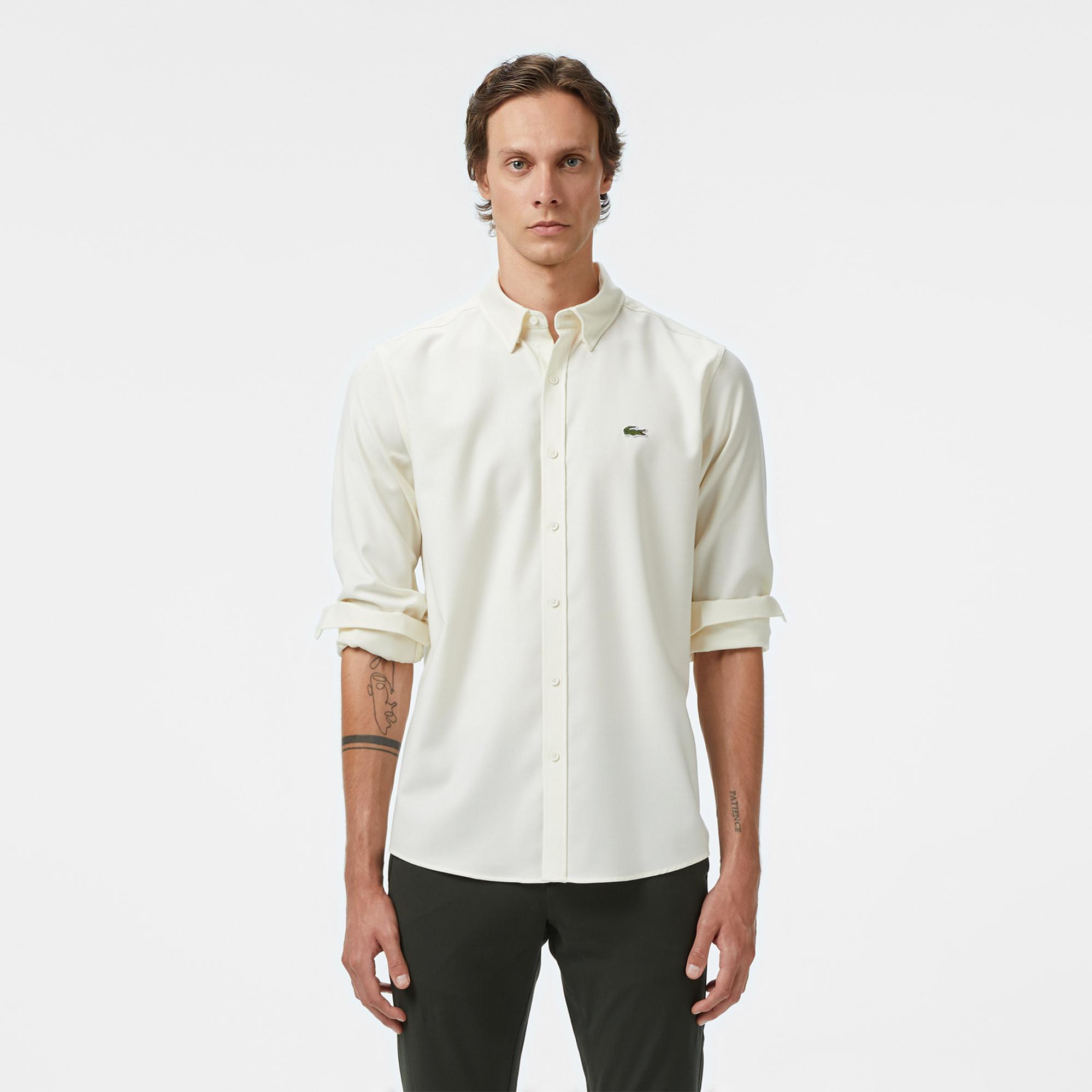 Lacoste Erkek Regular Fit Beyaz Gömlek