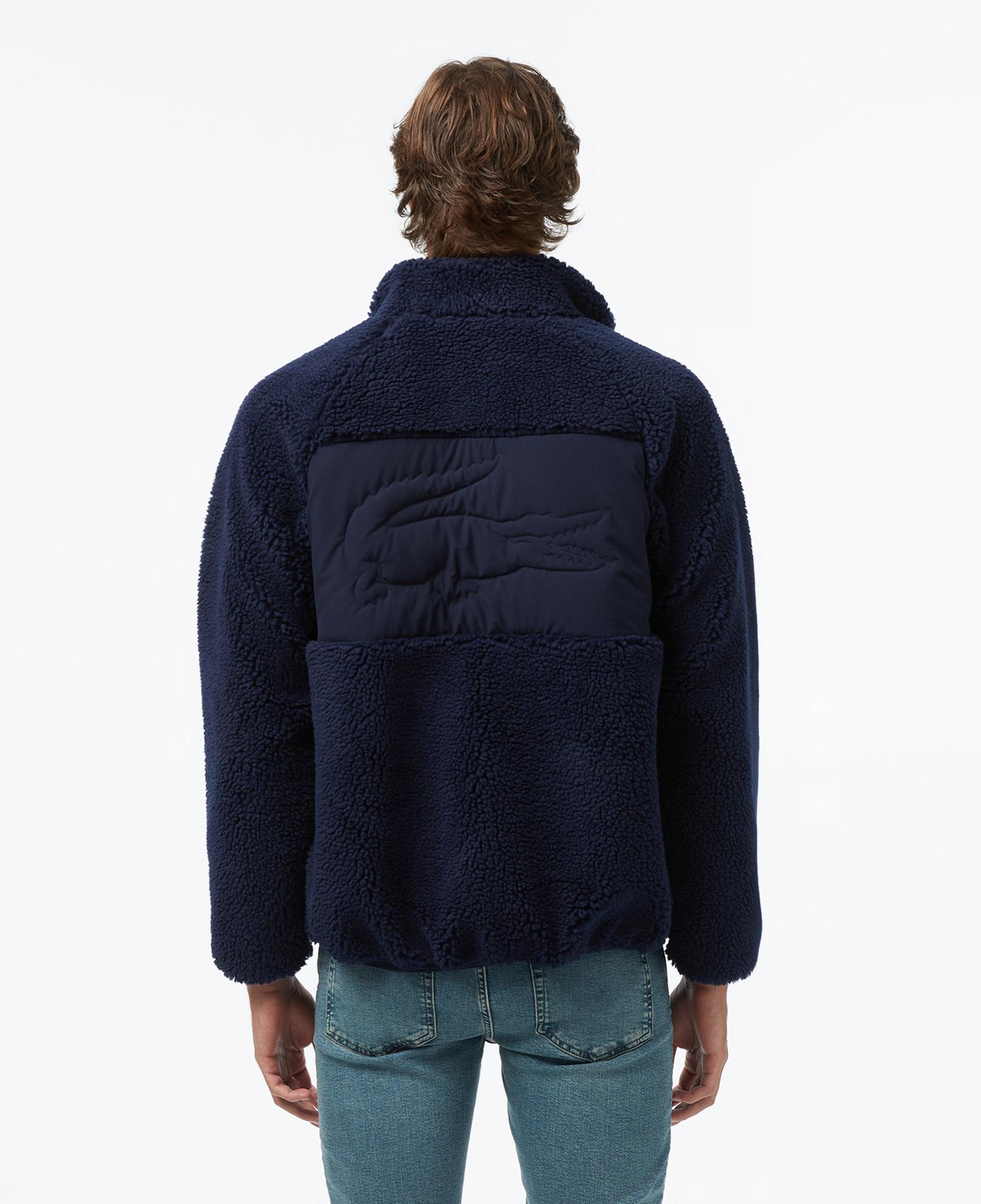 Lacoste Erkek Dik Yaka Renk Bloklu Lacivert Ceket