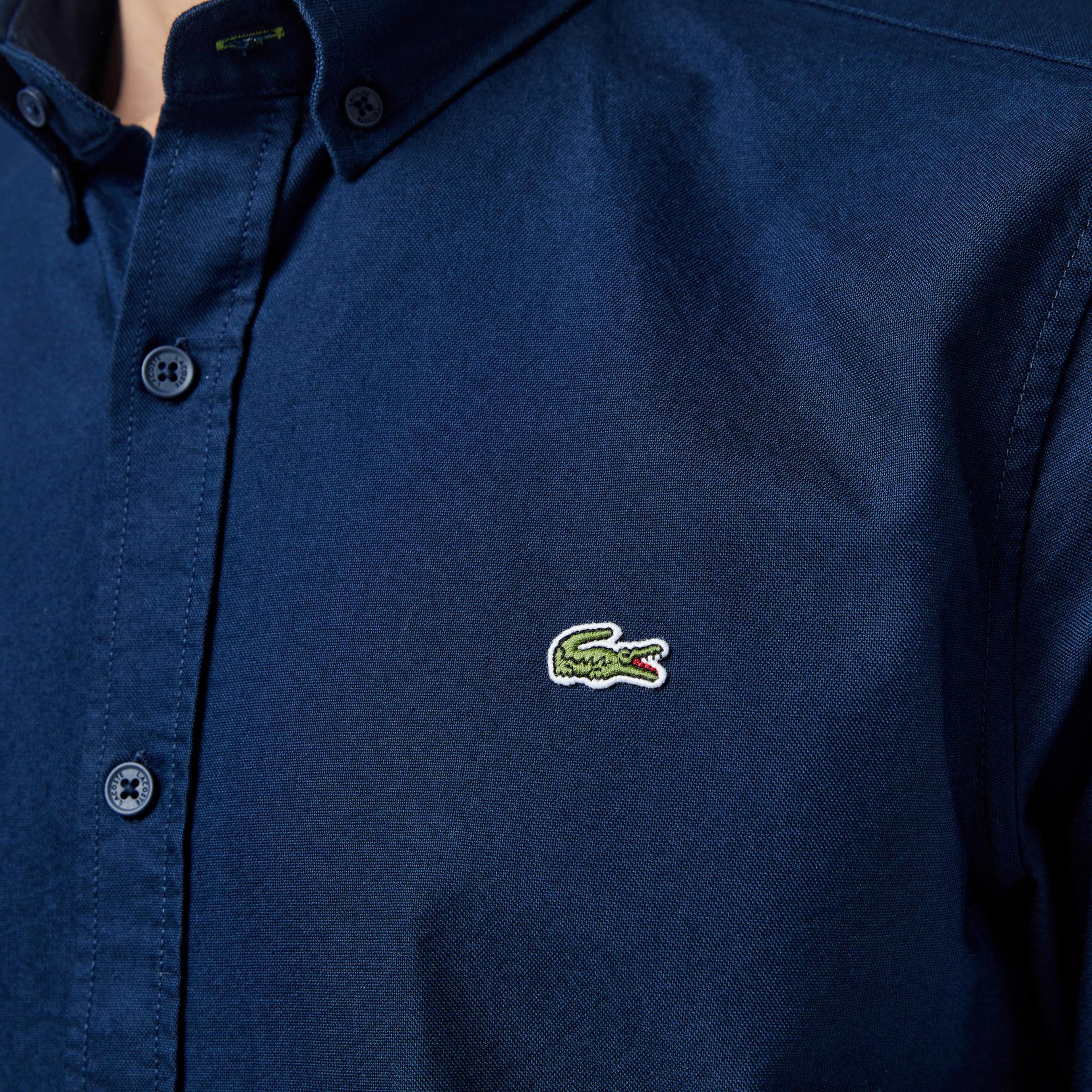 Lacoste Erkek Slim Fit Lacivert Gömlek