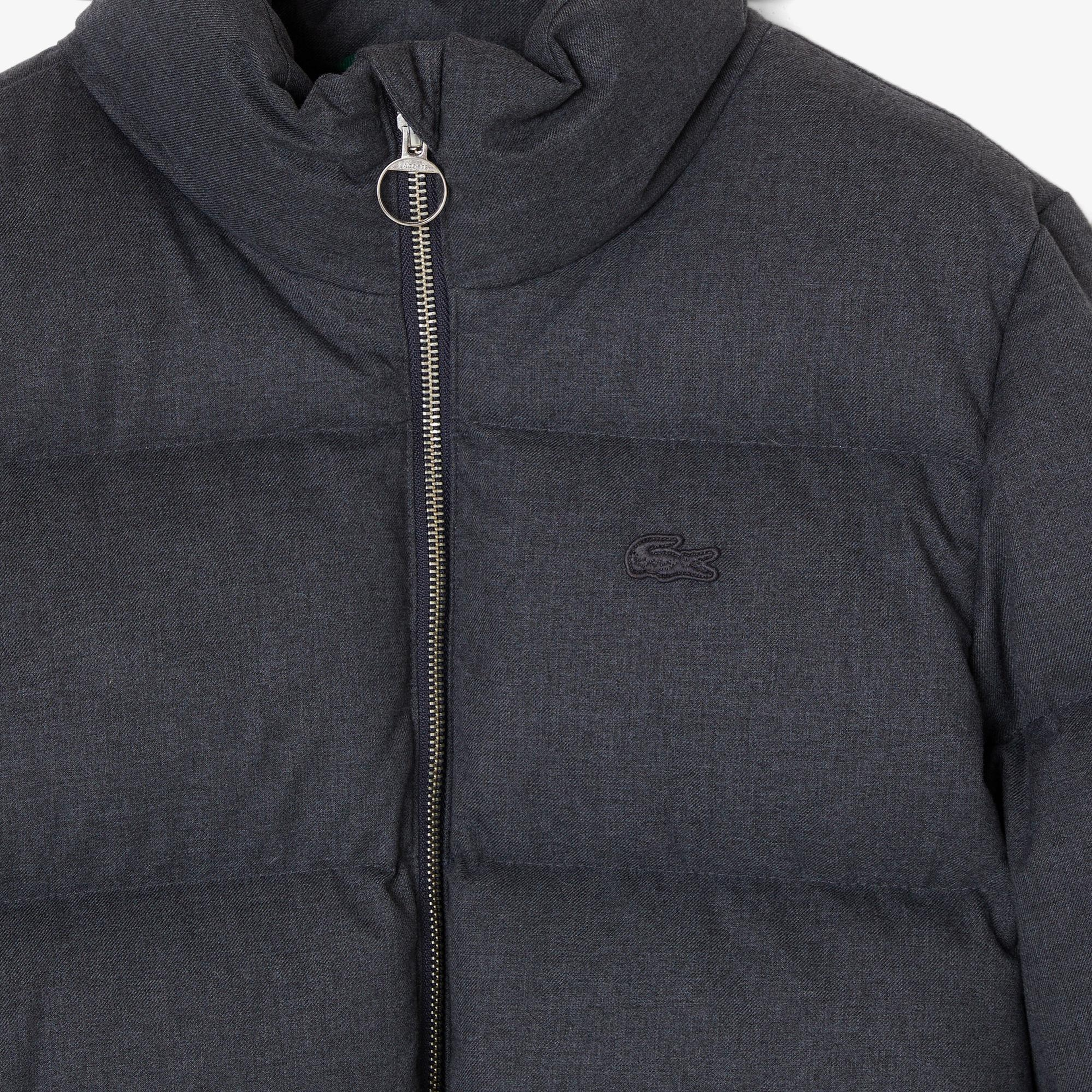 Lacoste Kadın Dik Yaka Koyu Gri Mont