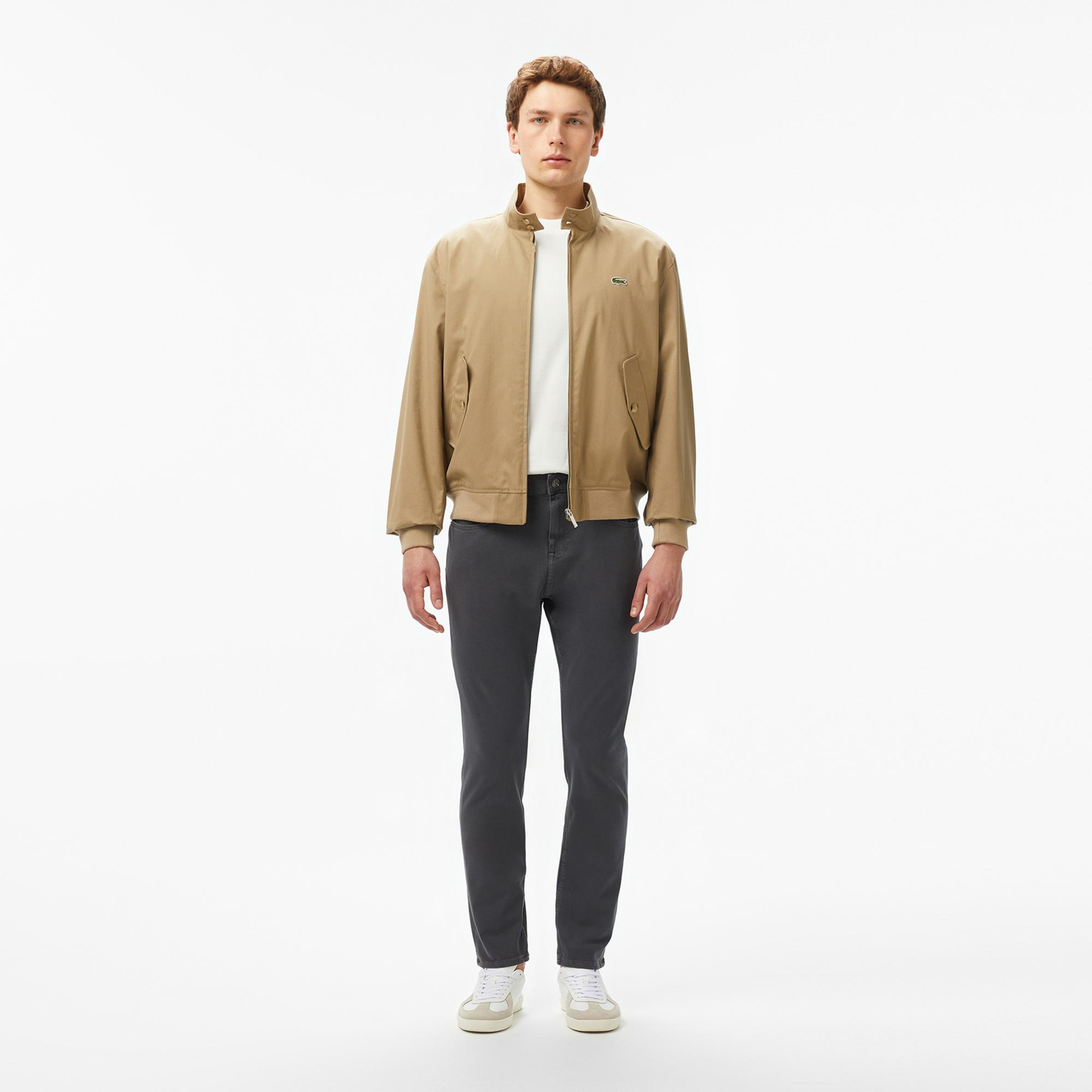 Lacoste Erkek Regular Fit Dik Yaka Su Geçirmez Bej Ceket