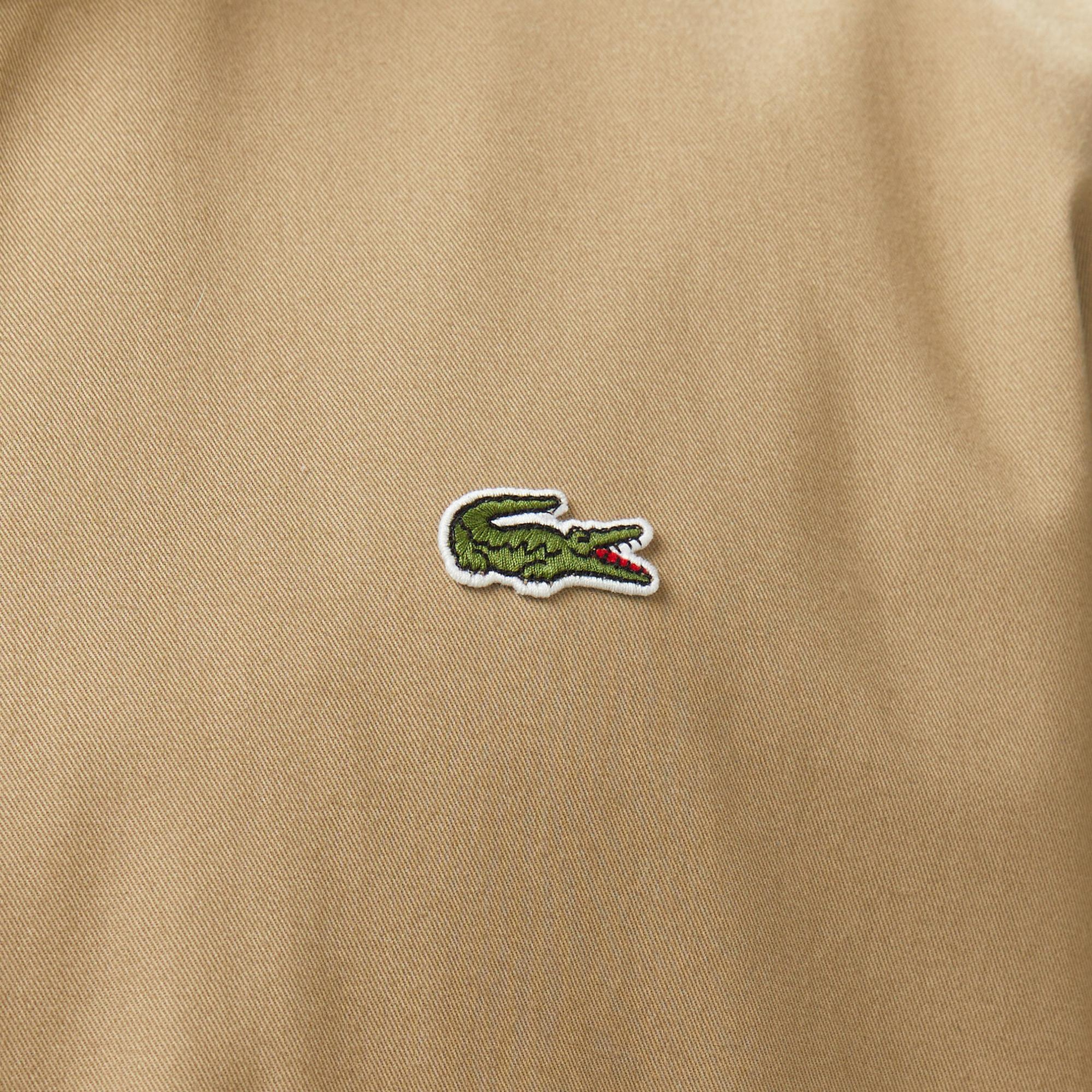 Lacoste Erkek Regular Fit Dik Yaka Su Geçirmez Bej Ceket