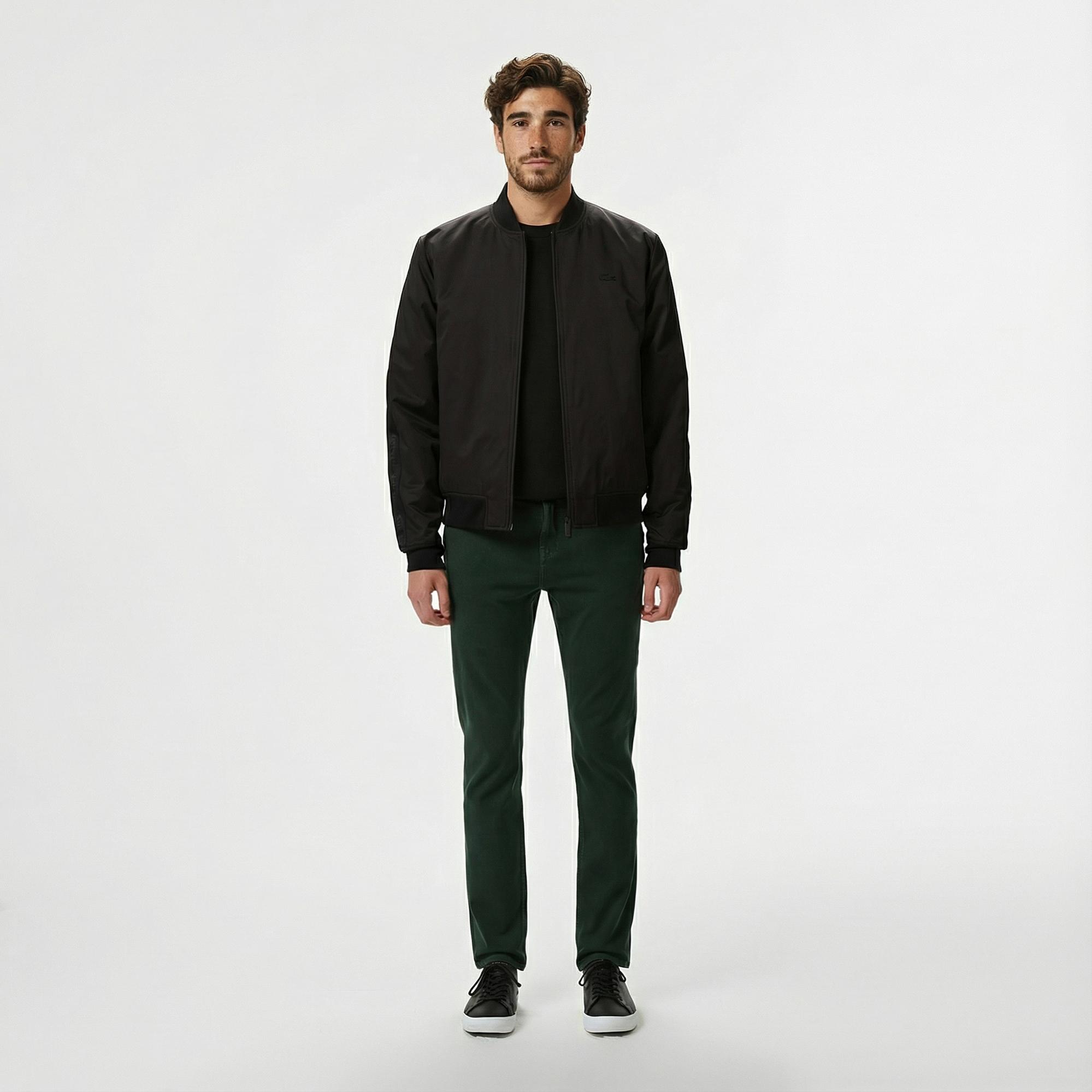 Lacoste Erkek Dik Yaka Siyah Bomber Ceket