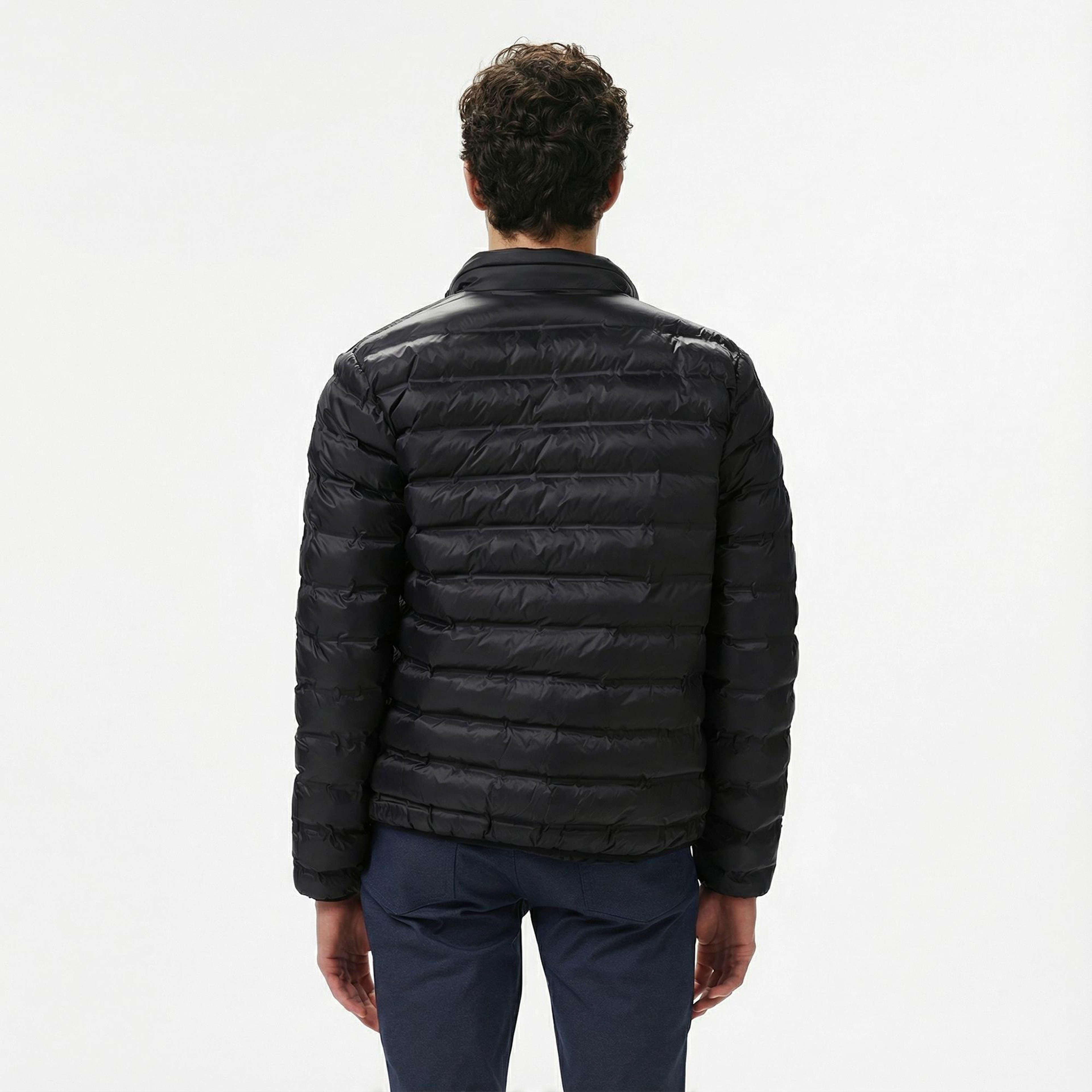 Lacoste Erkek Kapüşonlu Siyah Mont