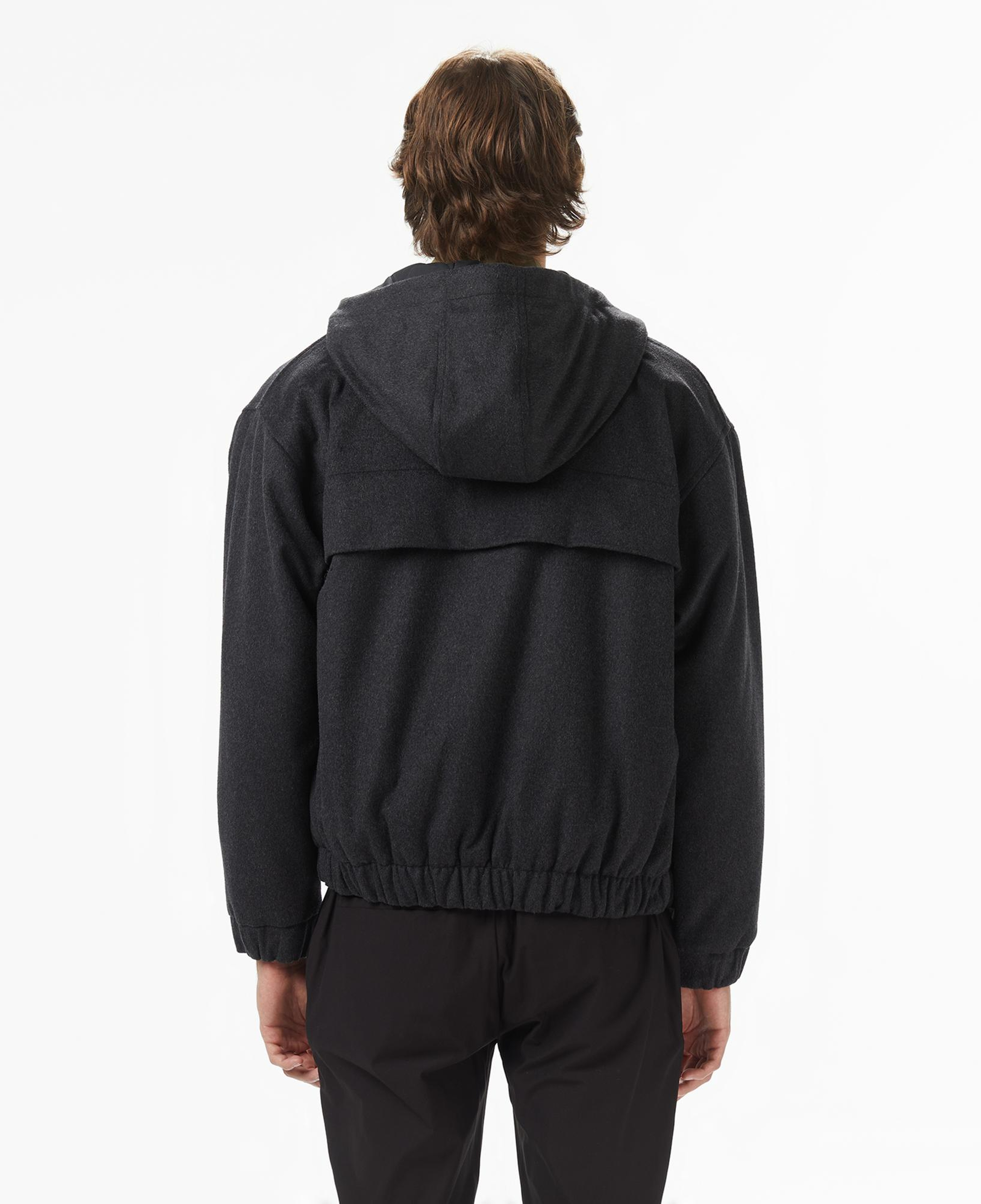 Lacoste Erkek Kapüşonlu Koyu Gri Mont