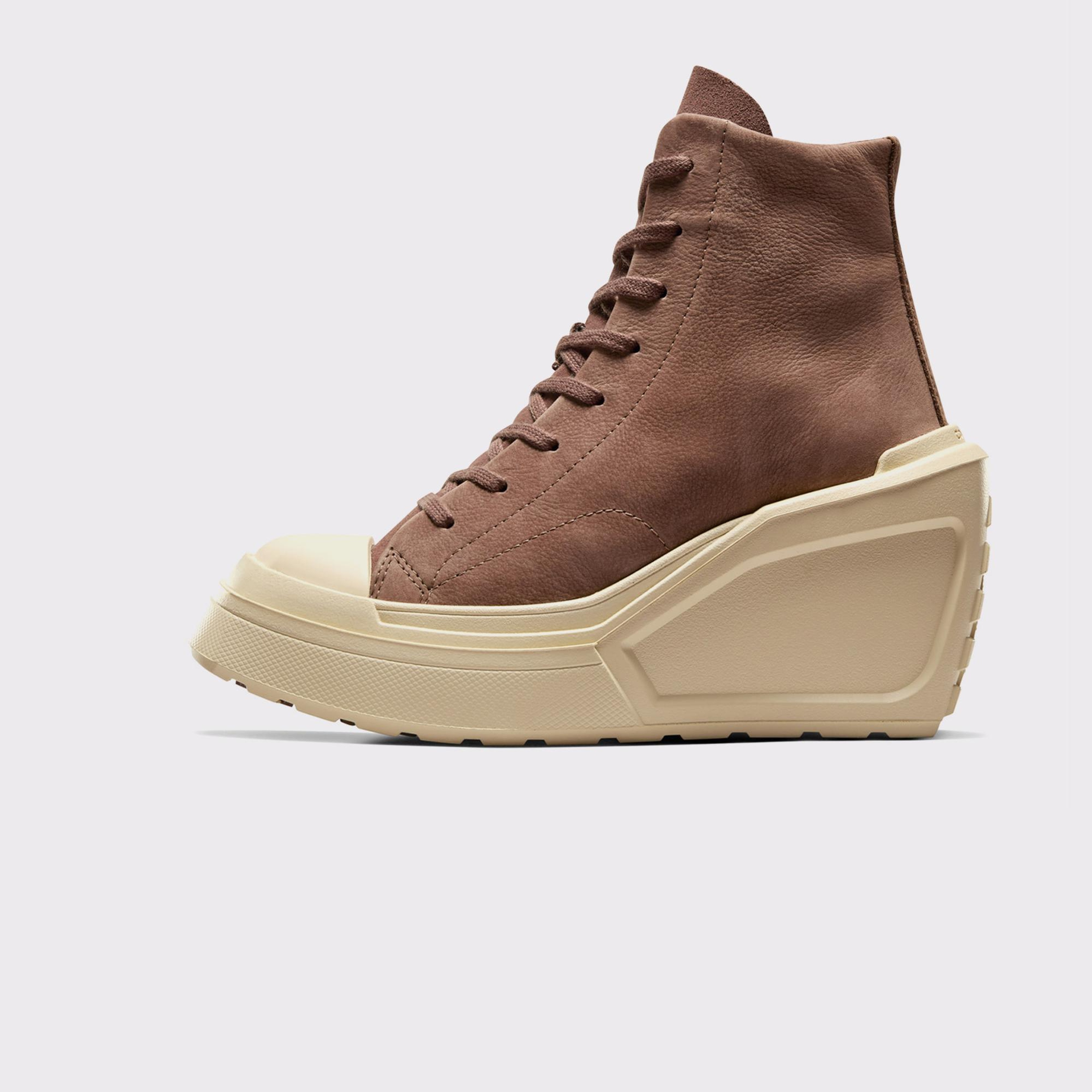 Converse Chuck 70 De Luxe Wedge Kadın Kahverengi Deri Platform Sneaker