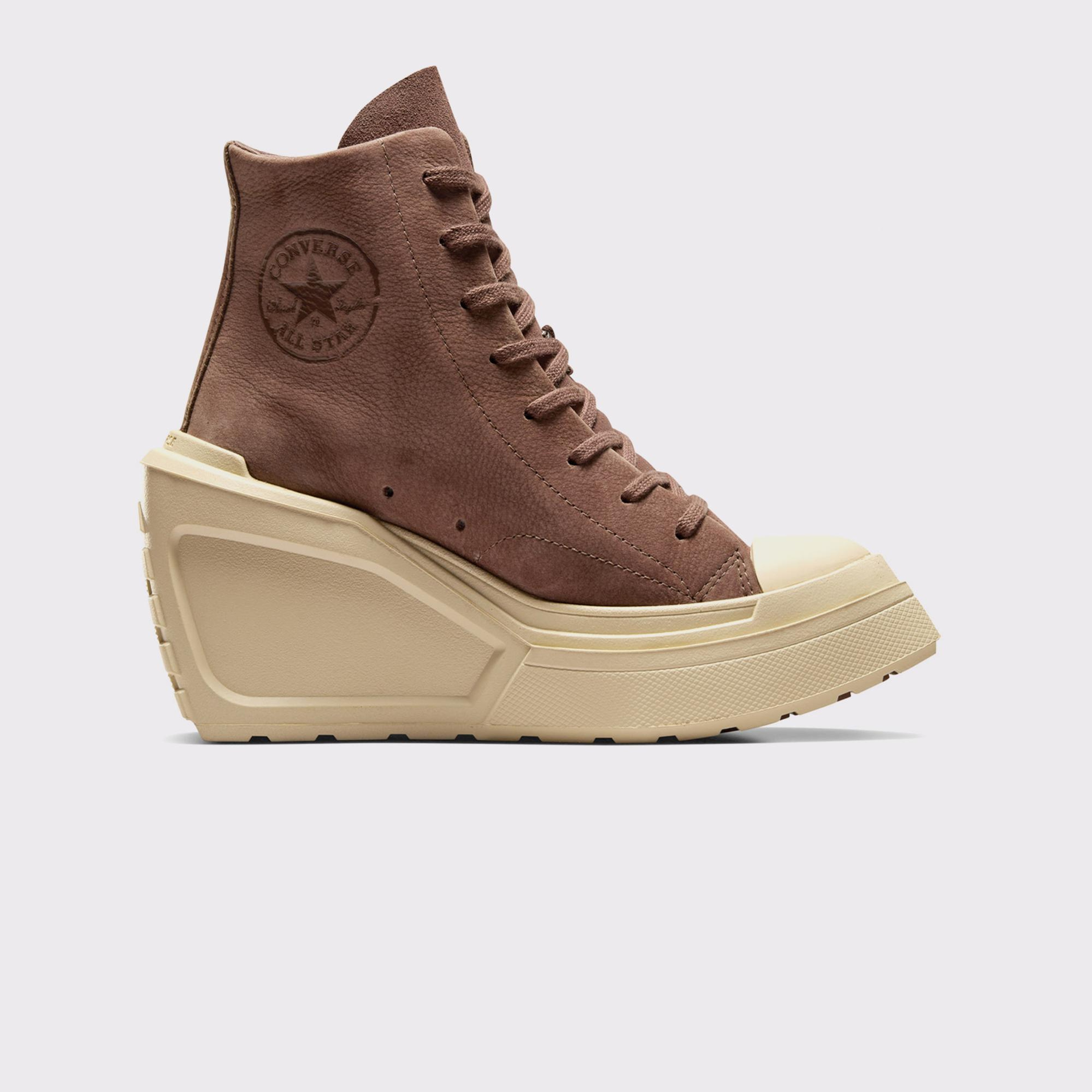 Converse Chuck 70 De Luxe Wedge Kadın Kahverengi Deri Platform Sneaker