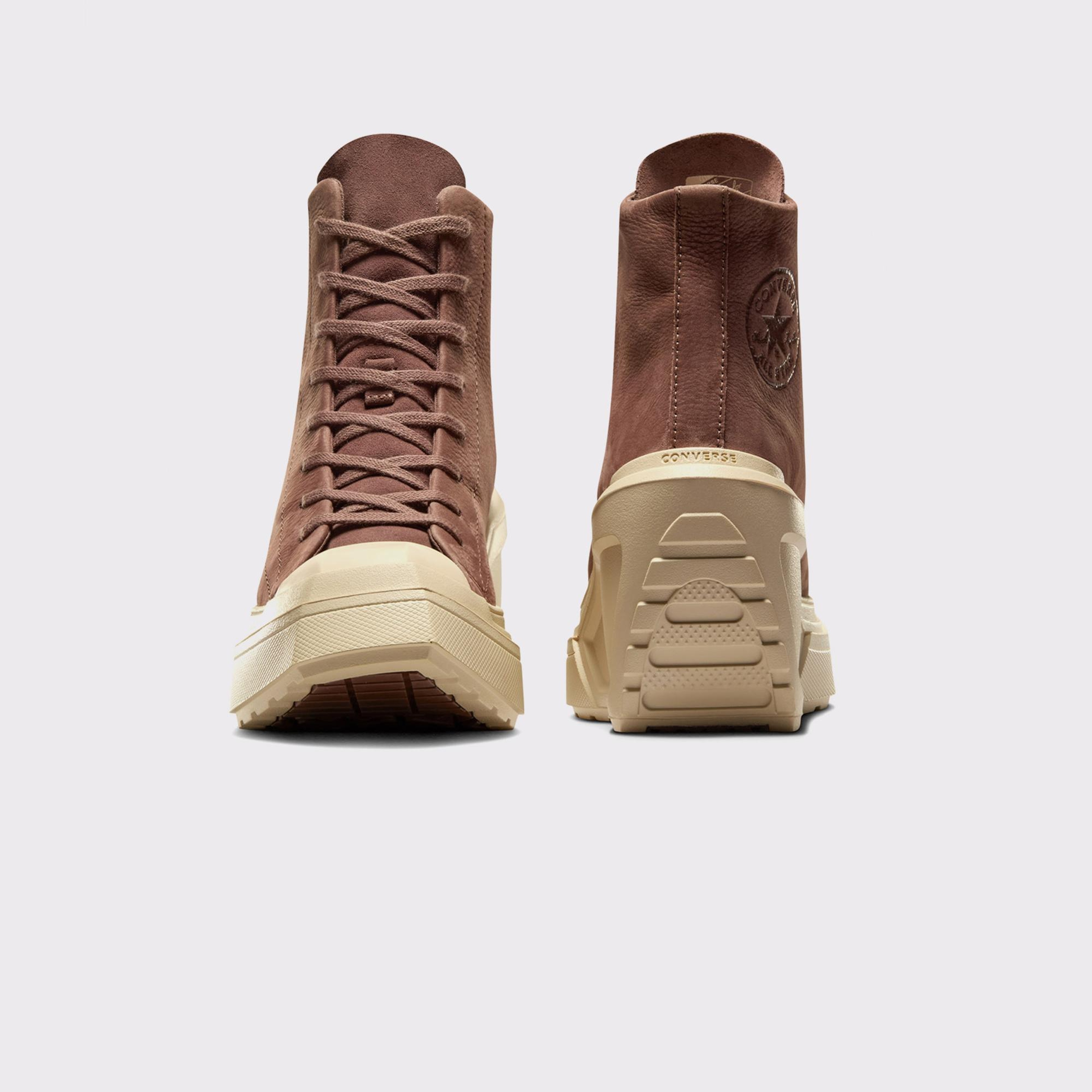 Converse Chuck 70 De Luxe Wedge Kadın Kahverengi Deri Platform Sneaker