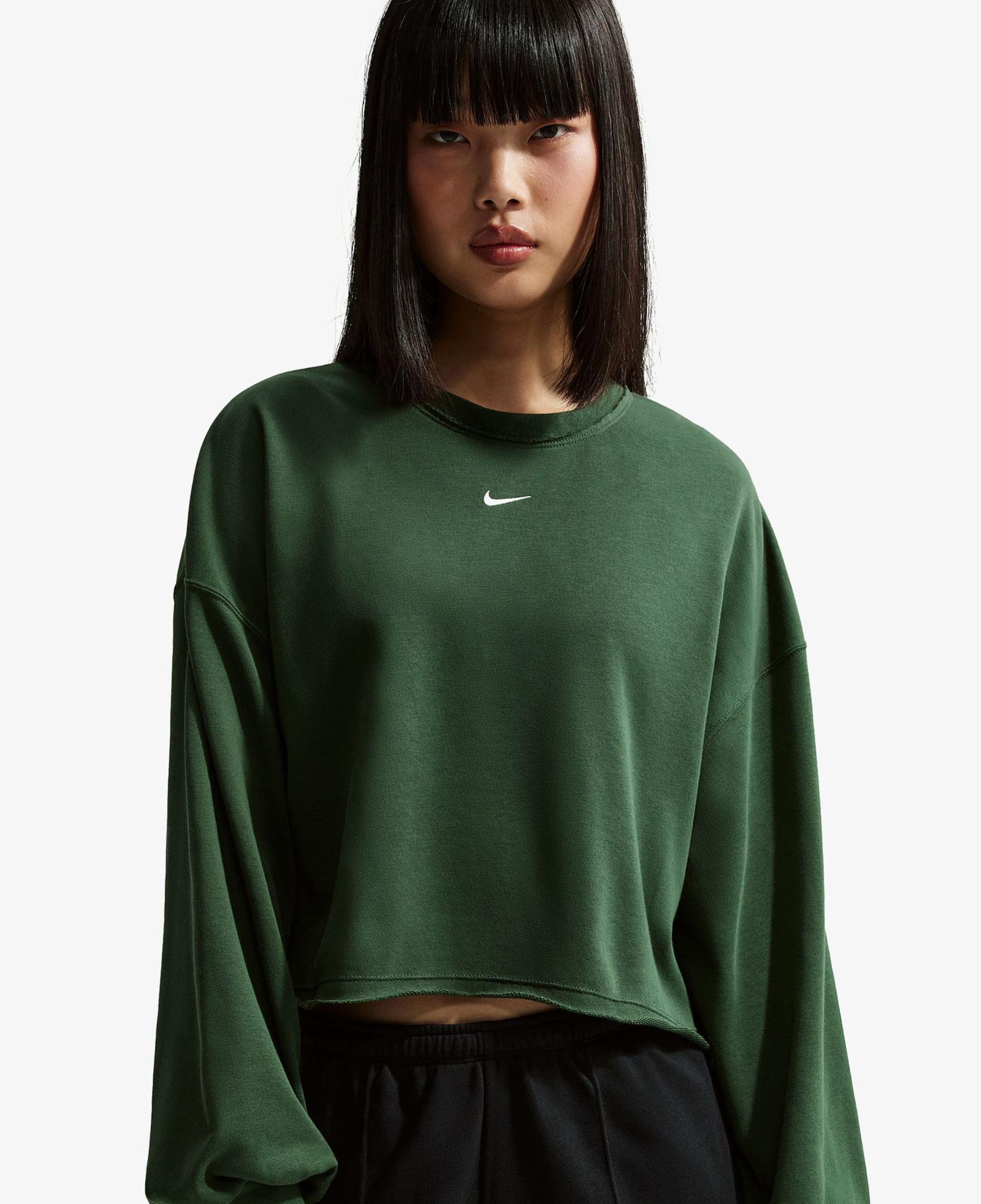 Nike Sportswear Chill Terry Kadın Yeşil Sweatshirt