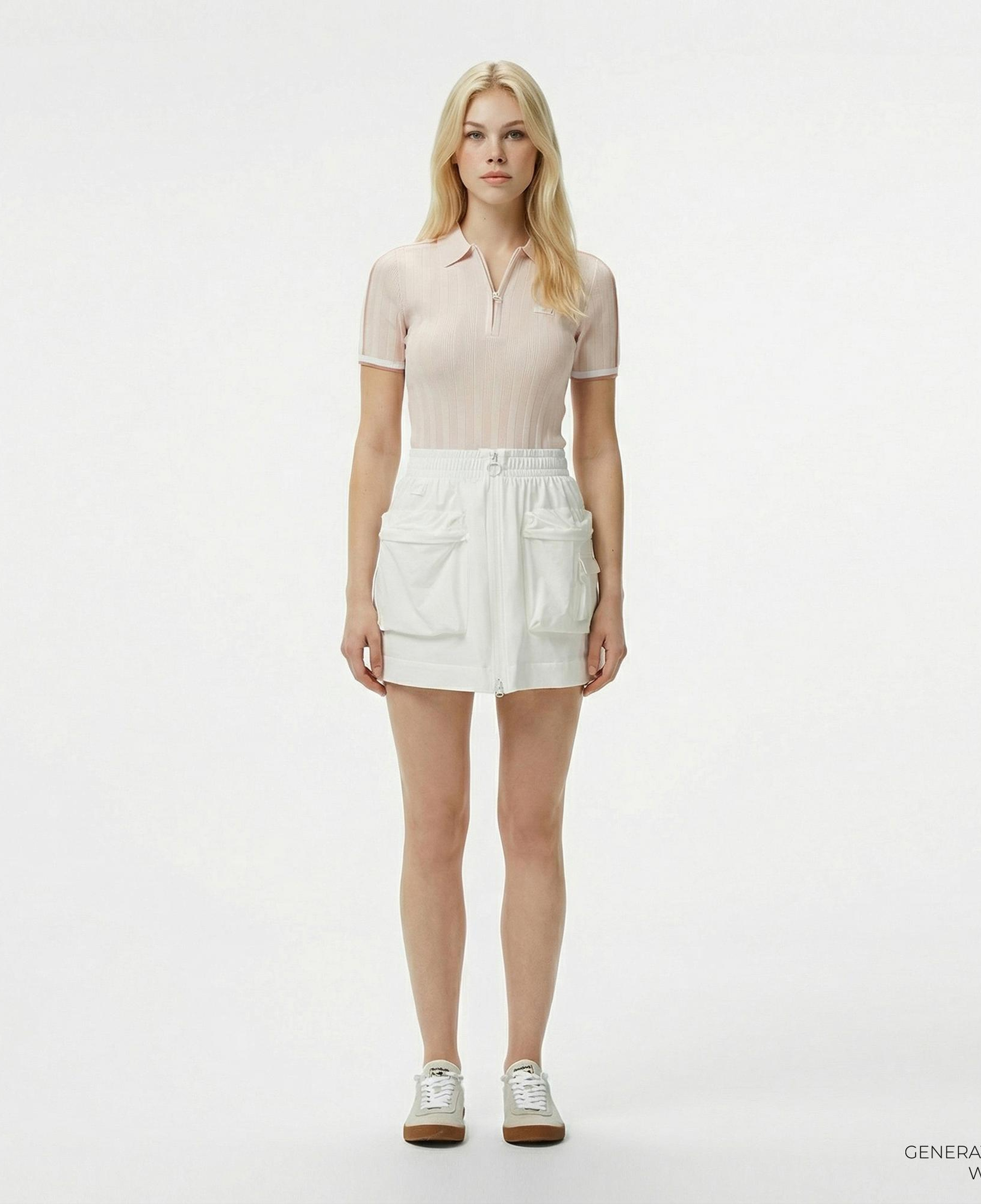 Lacoste Kadın Regular Fit Beyaz Etek