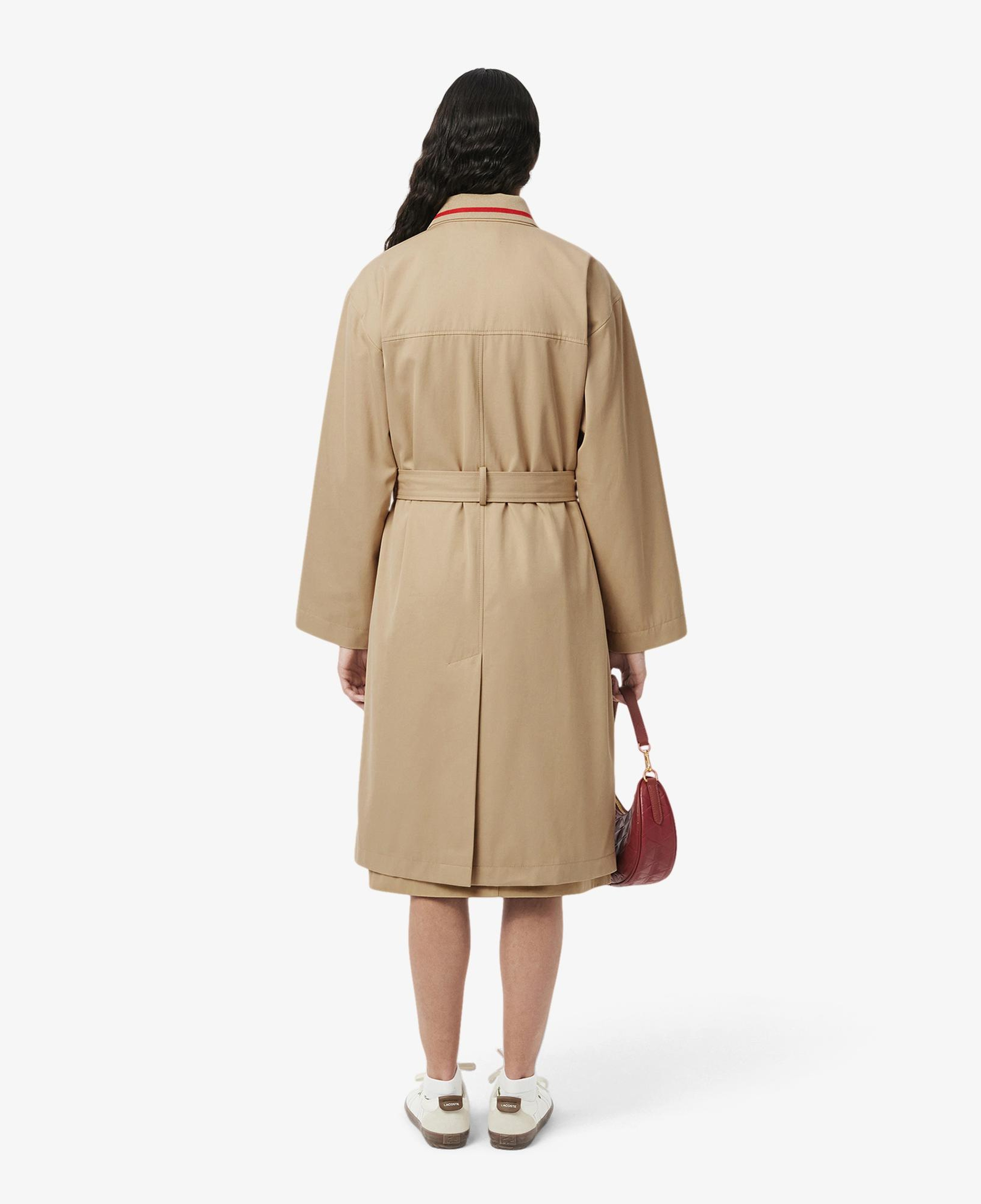Lacoste Kadın Relaxed Fit Bej Trençkot