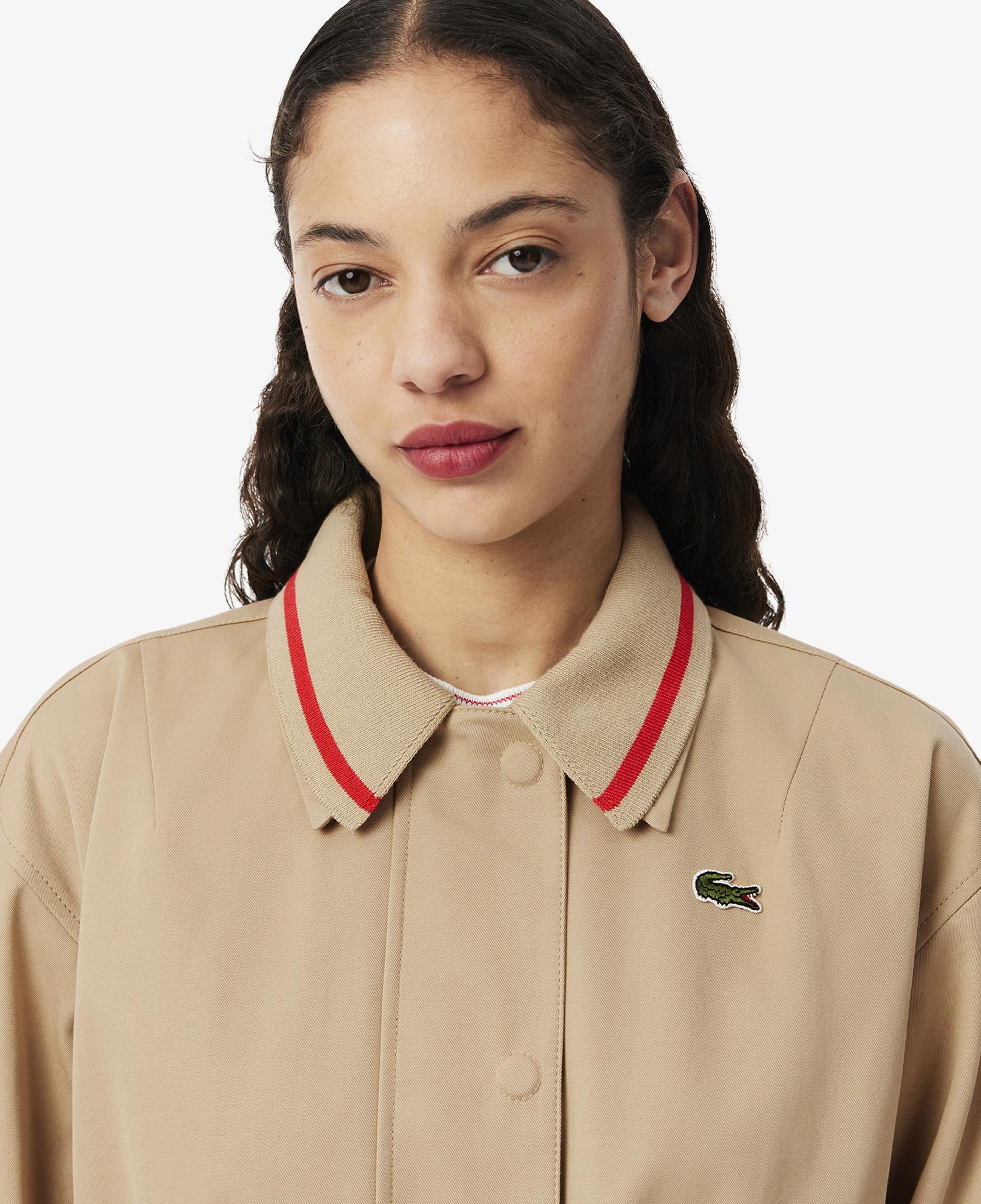 Lacoste Kadın Relaxed Fit Bej Trençkot