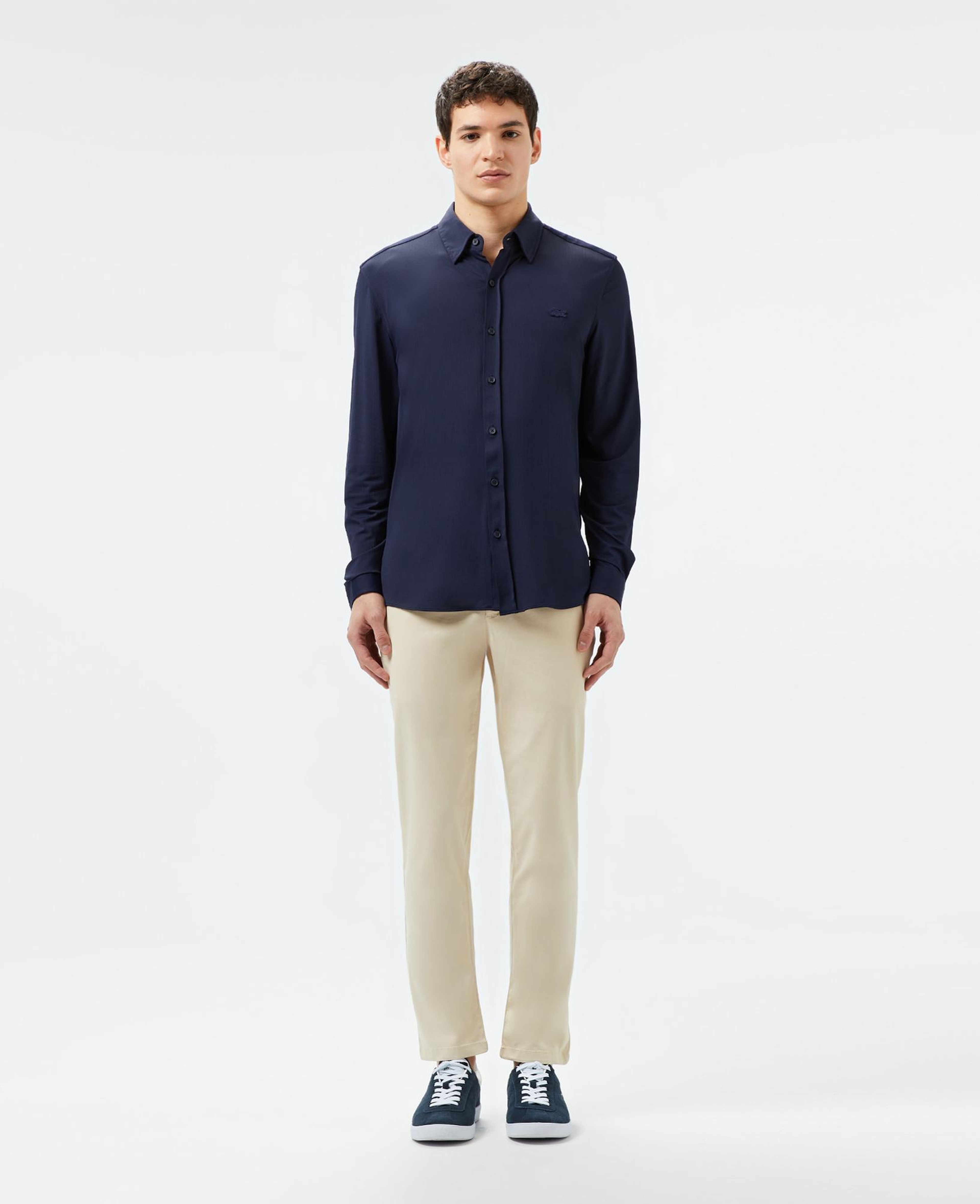 Lacoste Erkek Slim Fit Lacivert Gömlek