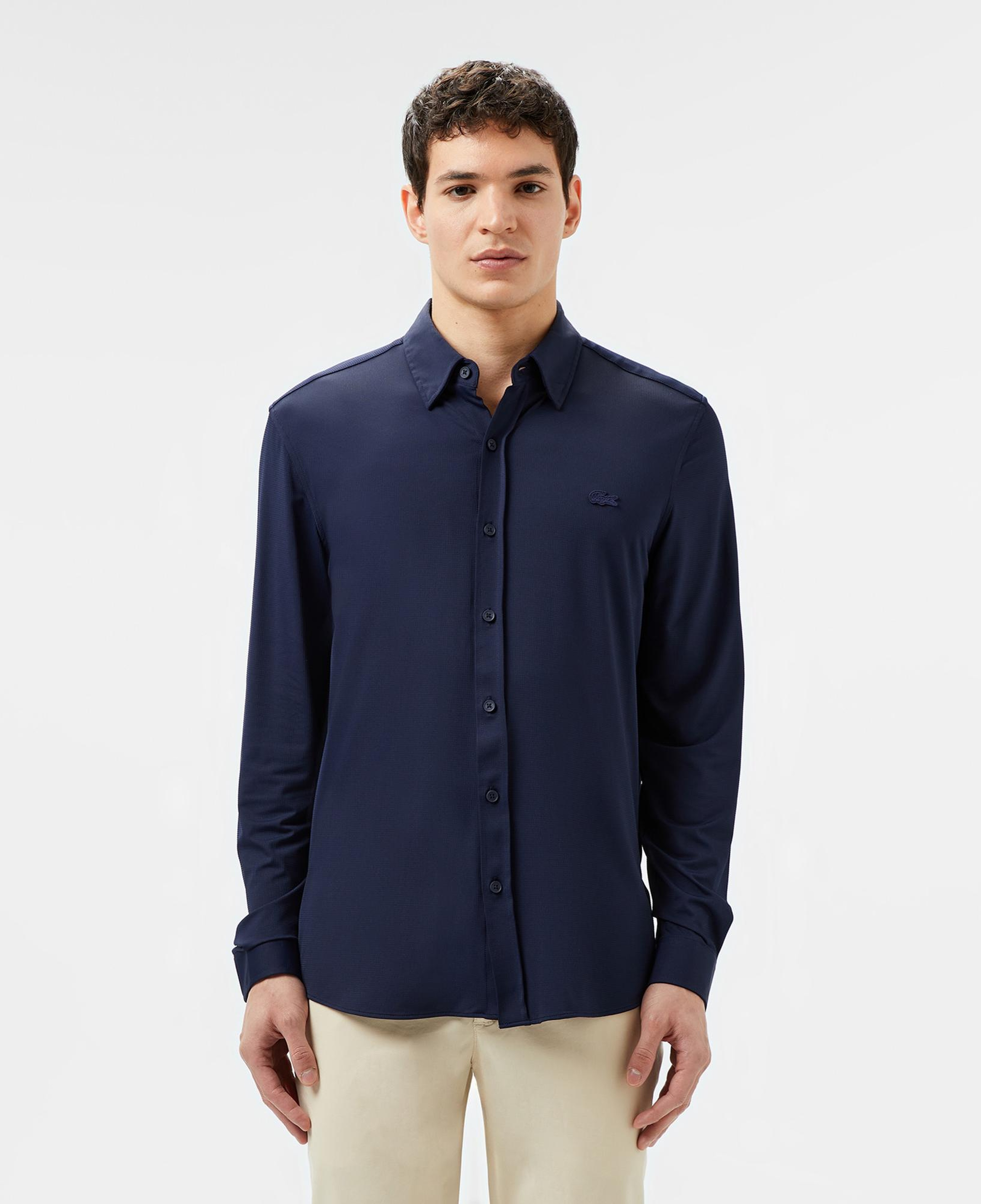 Lacoste Erkek Slim Fit Lacivert Gömlek