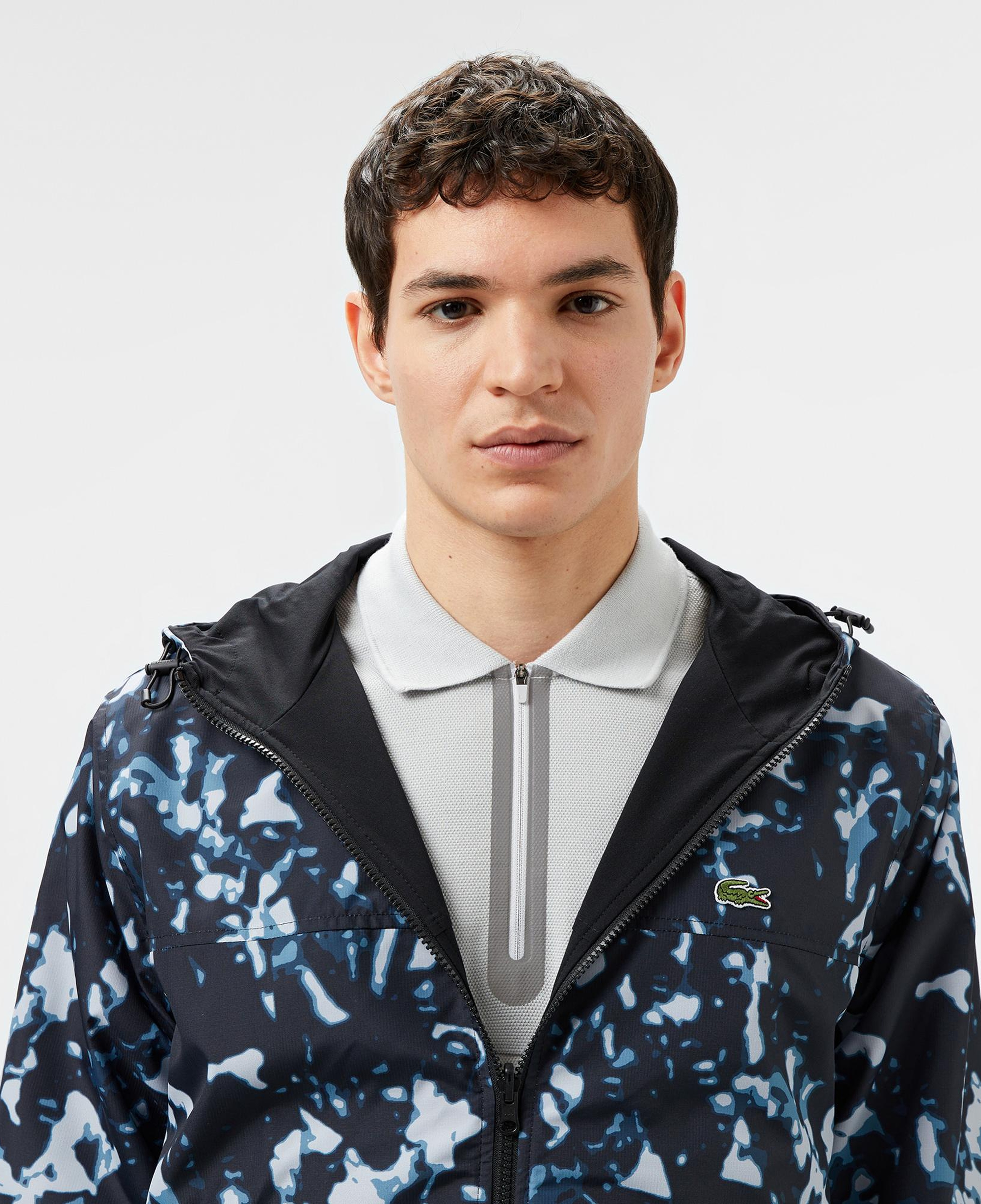 Lacoste Erkek Kapüşonlu Çift Taraflı Siyah Ceket
