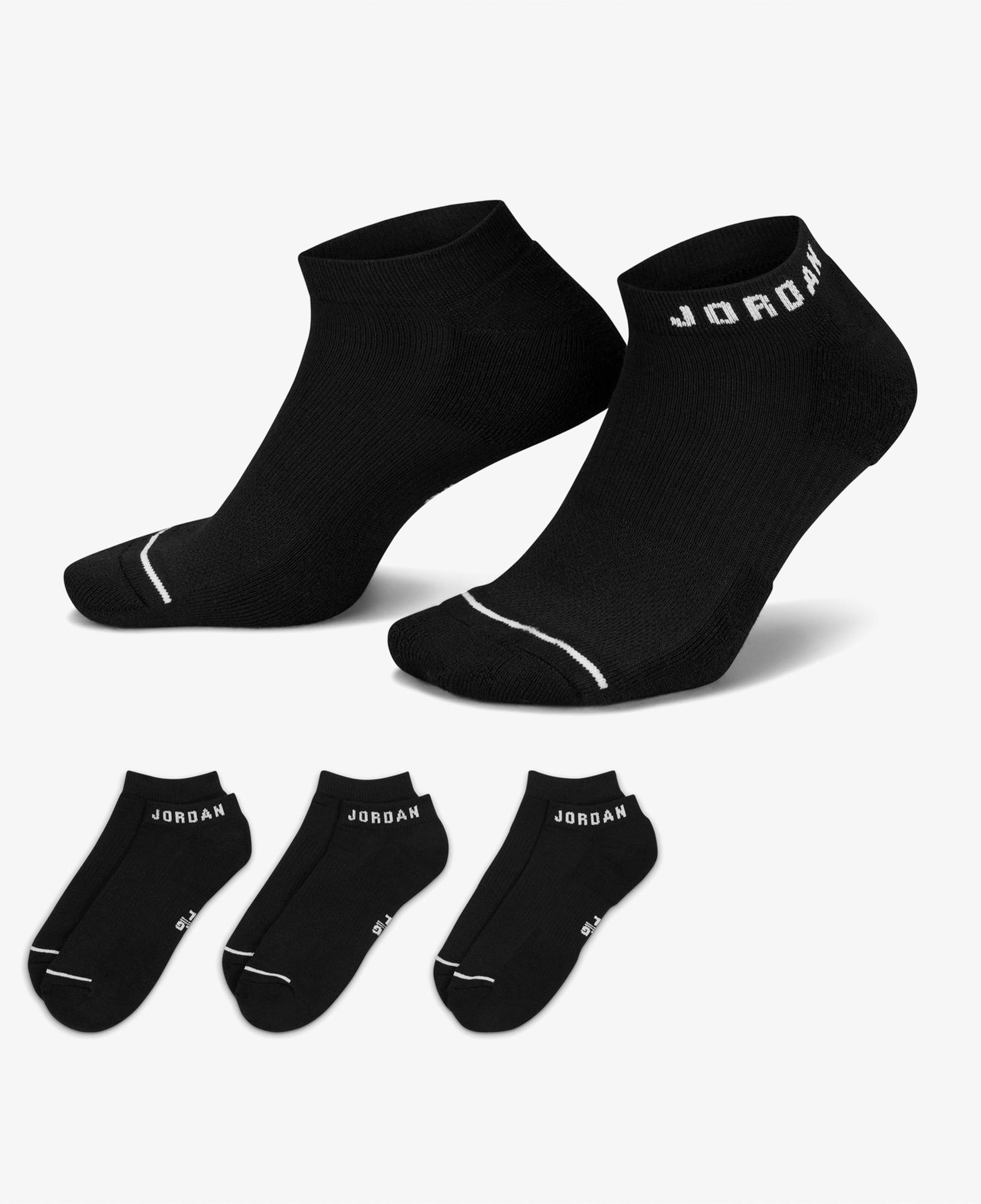 Jordan Everyday Cush Poly 3'lü Unisex Siyah Çorap