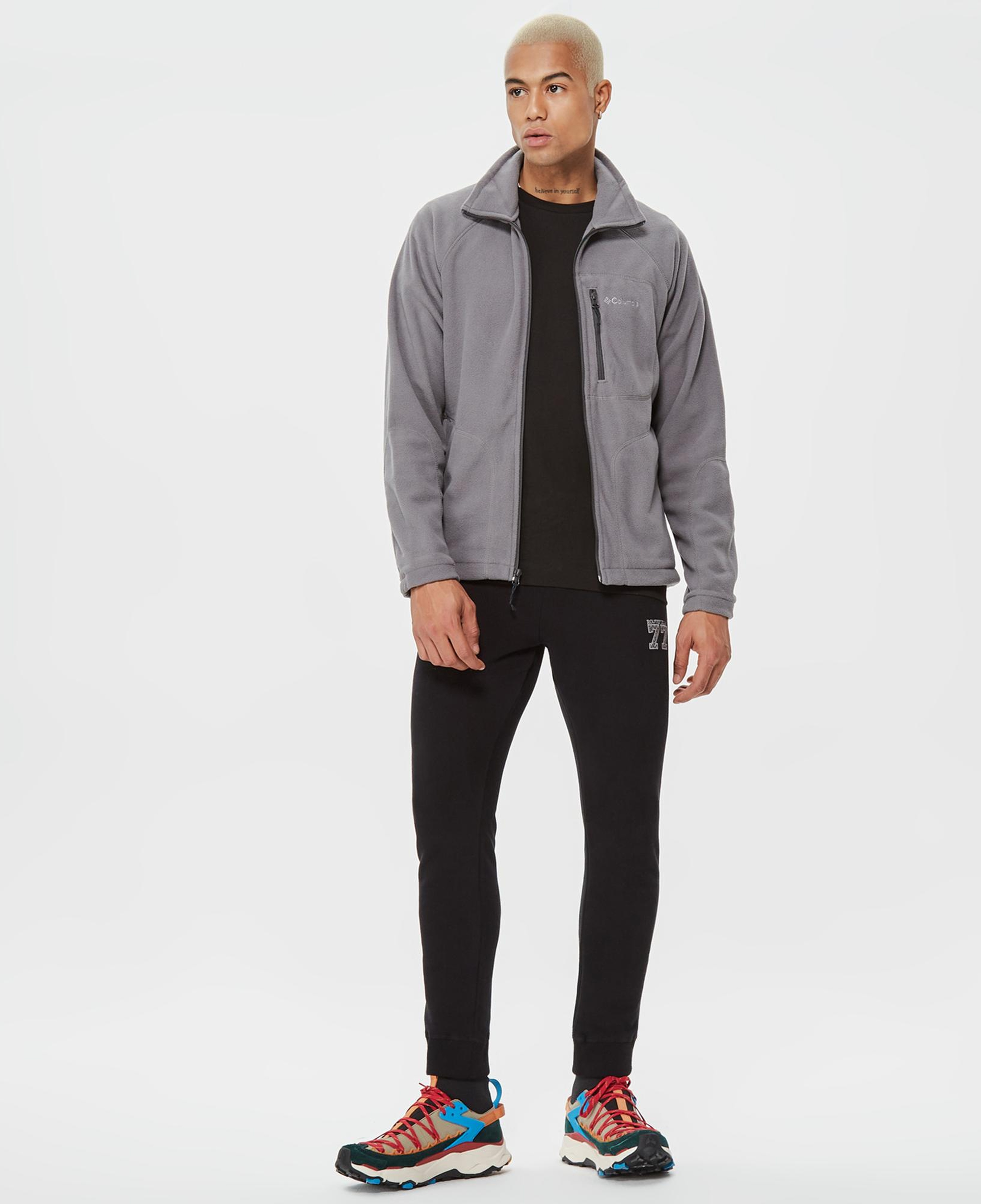 Columbia Fast Trek II Erkek Gri Fermuarlı Polar Ceket