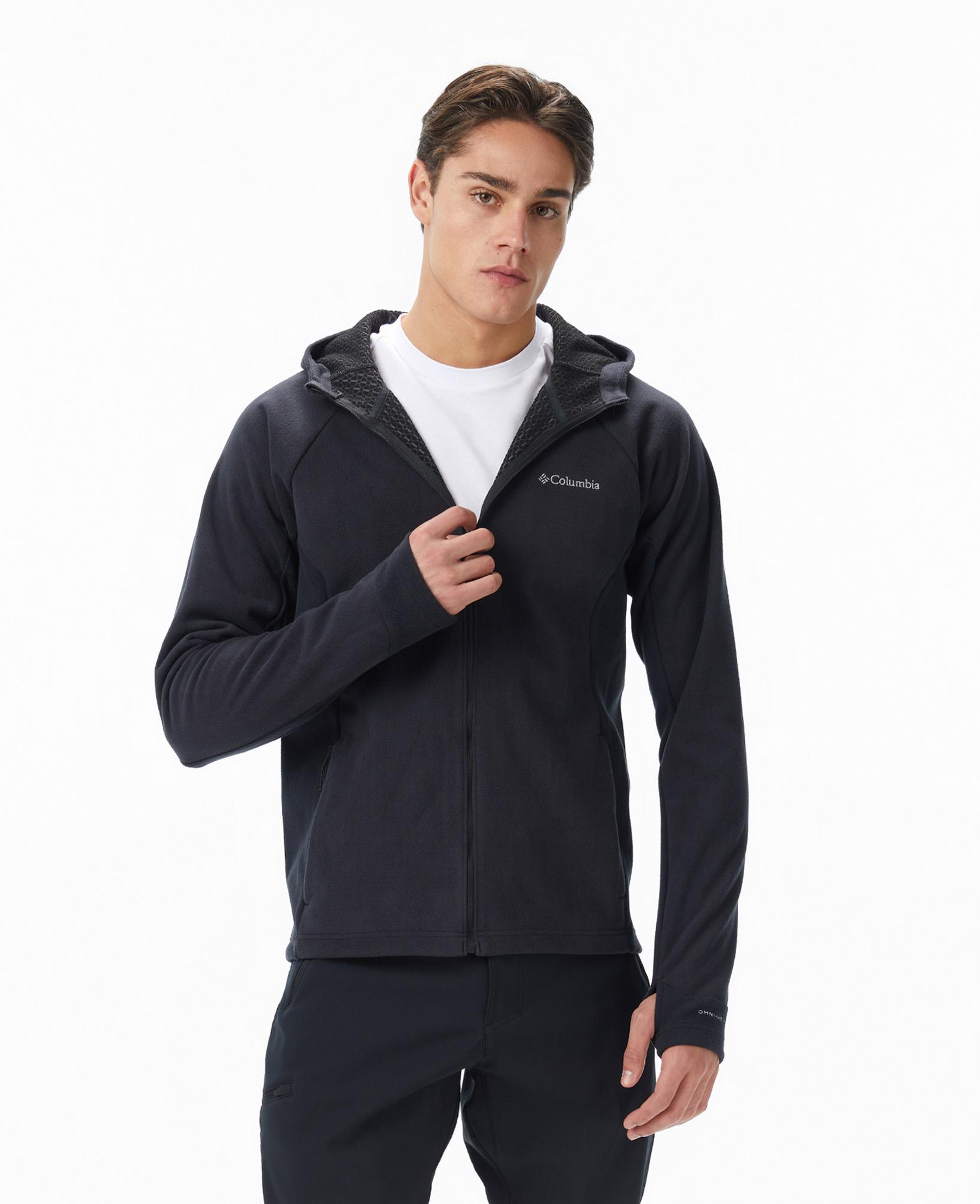 Columbia Arctic Peak Hooded Full Zip Erkek Siyah Polar Ceket