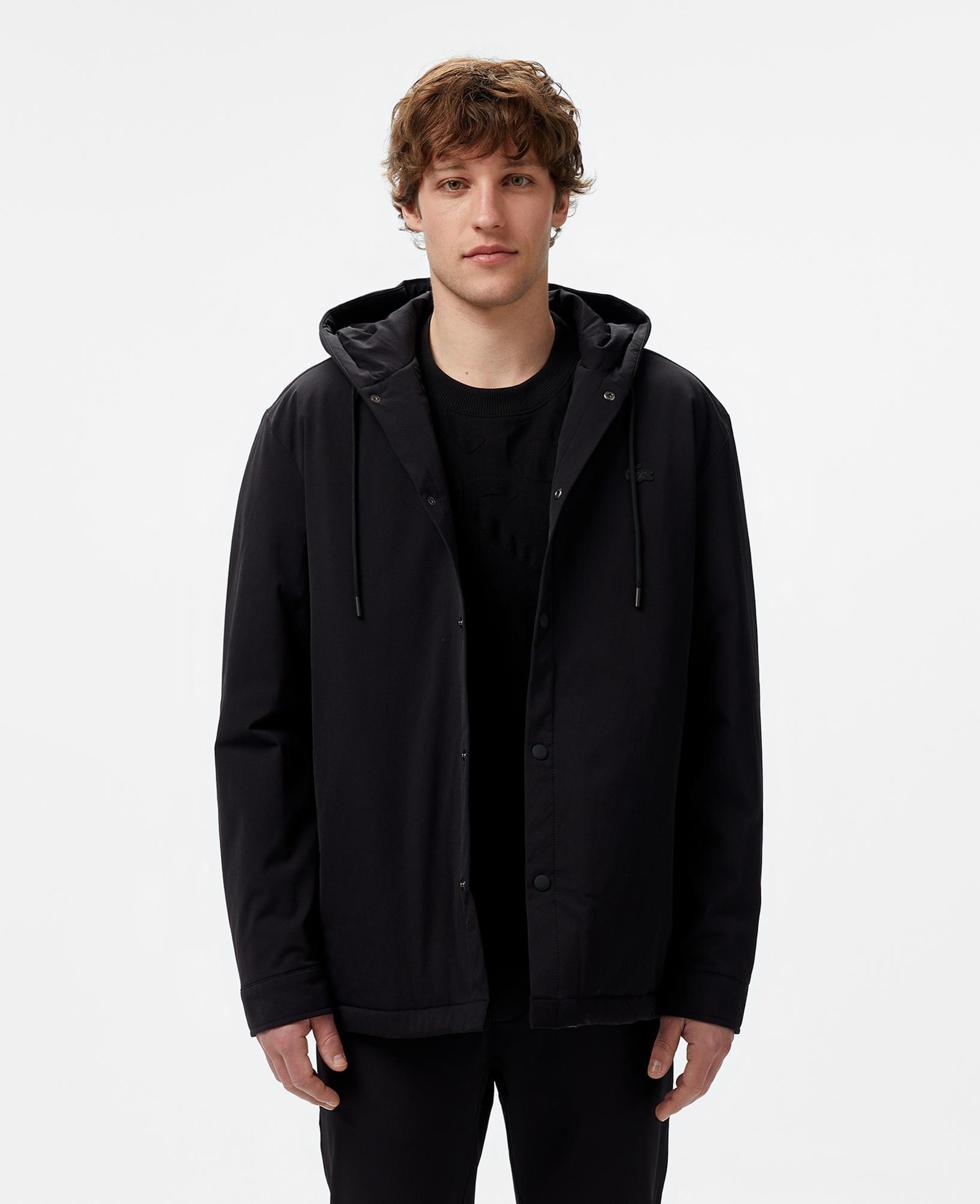 Lacoste Erkek Regular Fit Kapüşonlu Siyah Ceket