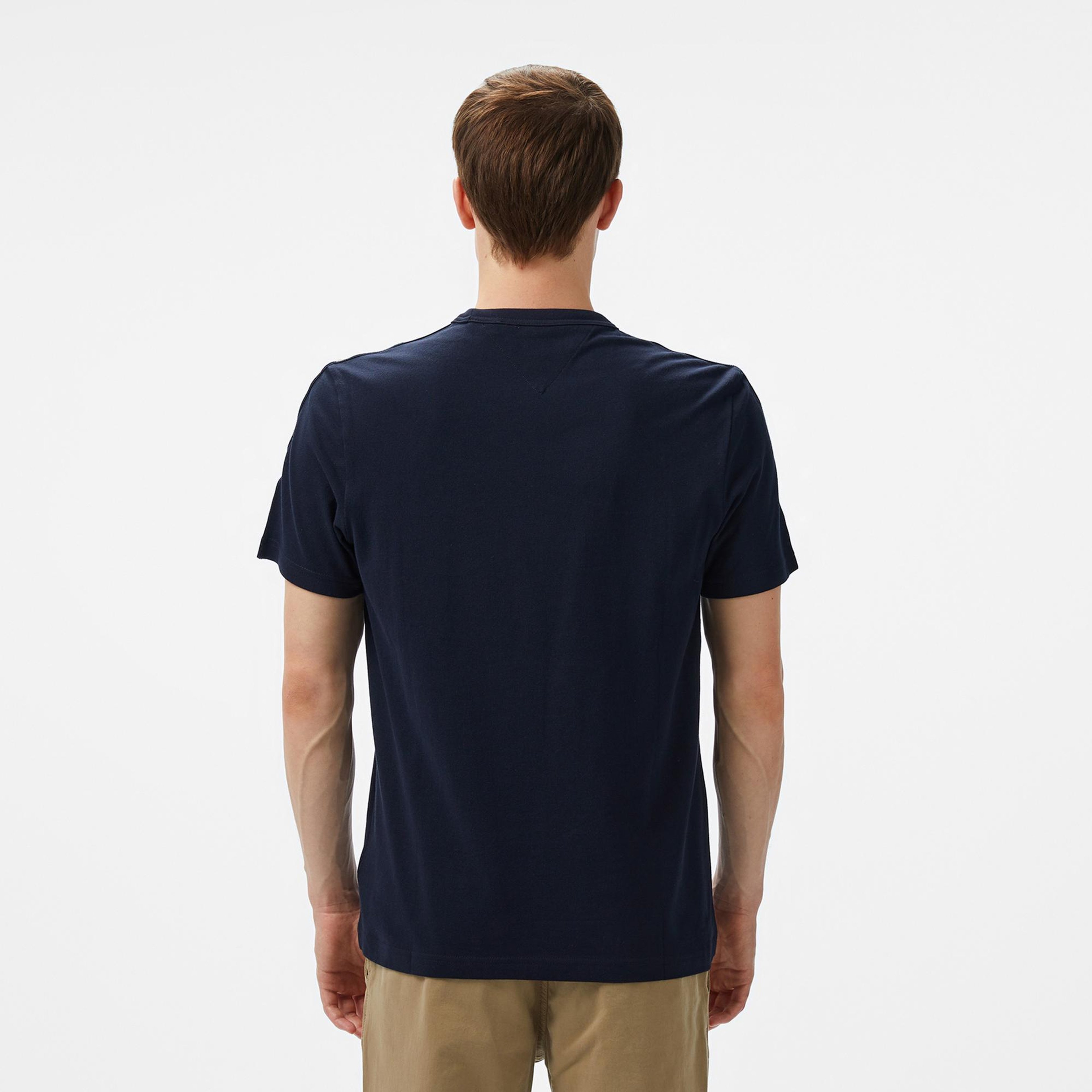 Tommy Hilfiger Global Stripe Tape Erkek Lacivert T-Shirt