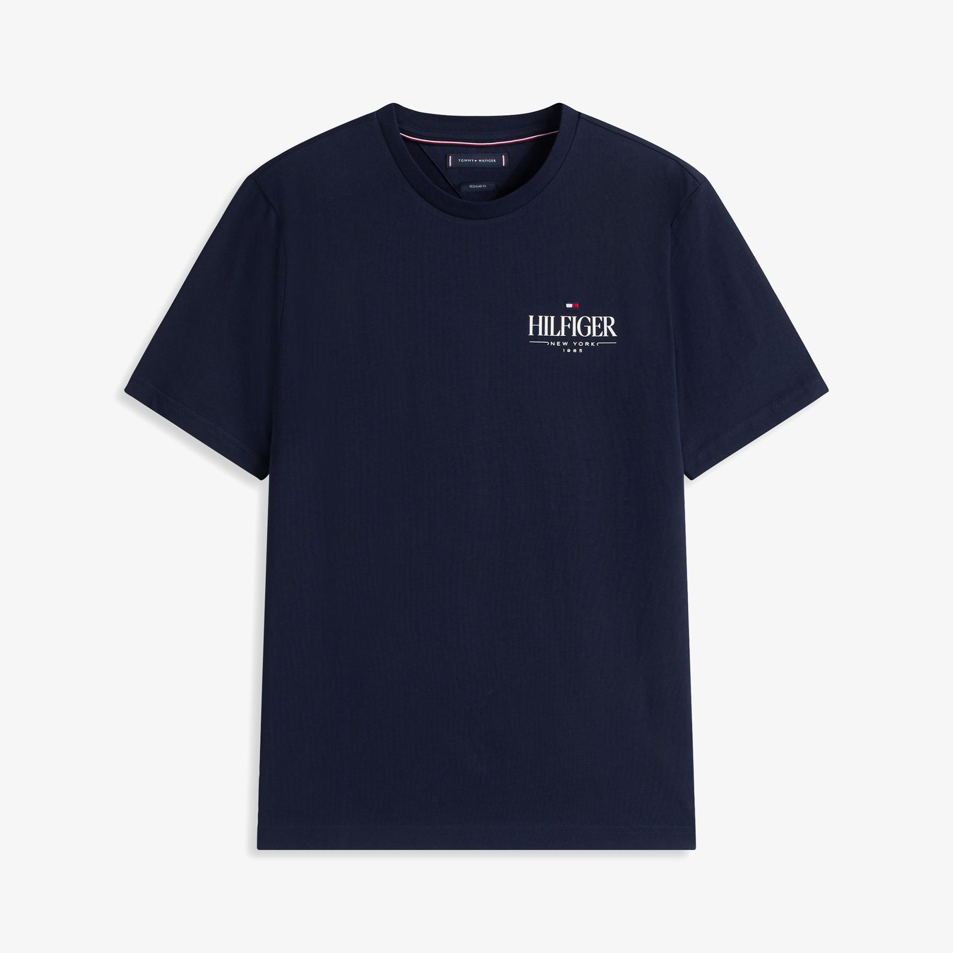 Tommy Hilfiger Brand Love Stack Erkek Lacivert T-Shirt