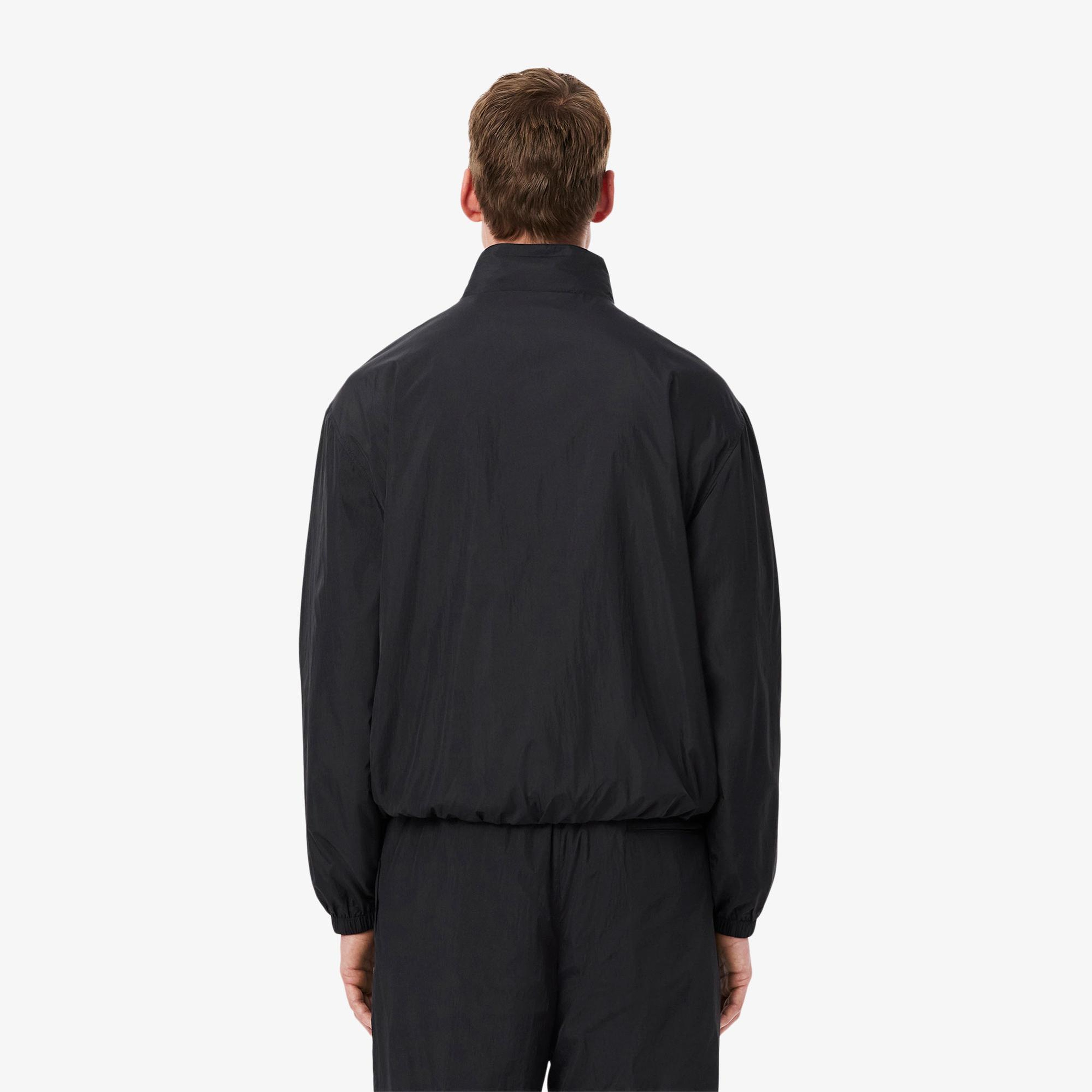 Lacoste Erkek Kapüşonlu Siyah Yağmurluk