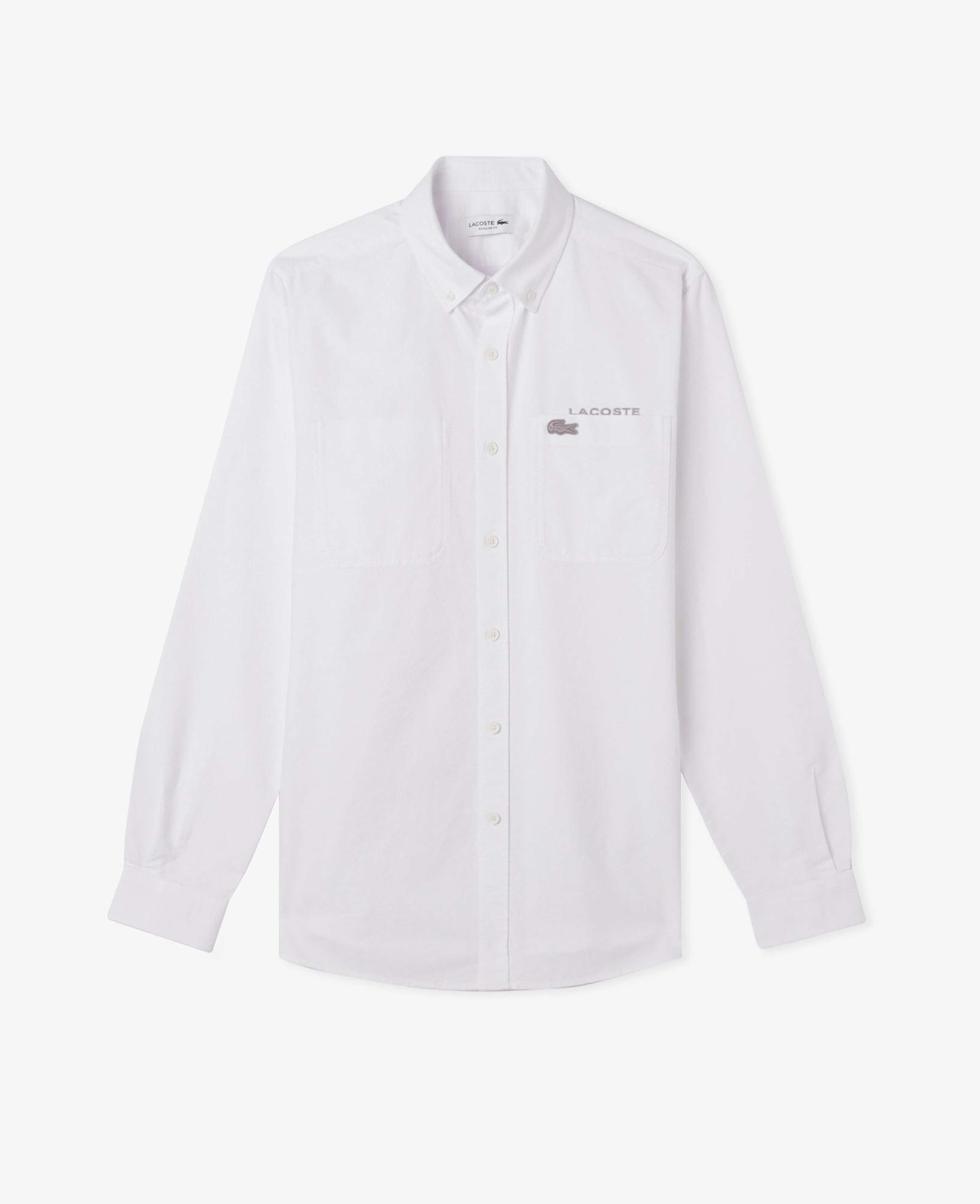 Lacoste Erkek Regular Fit Düğmeli Yaka Beyaz Gömlek