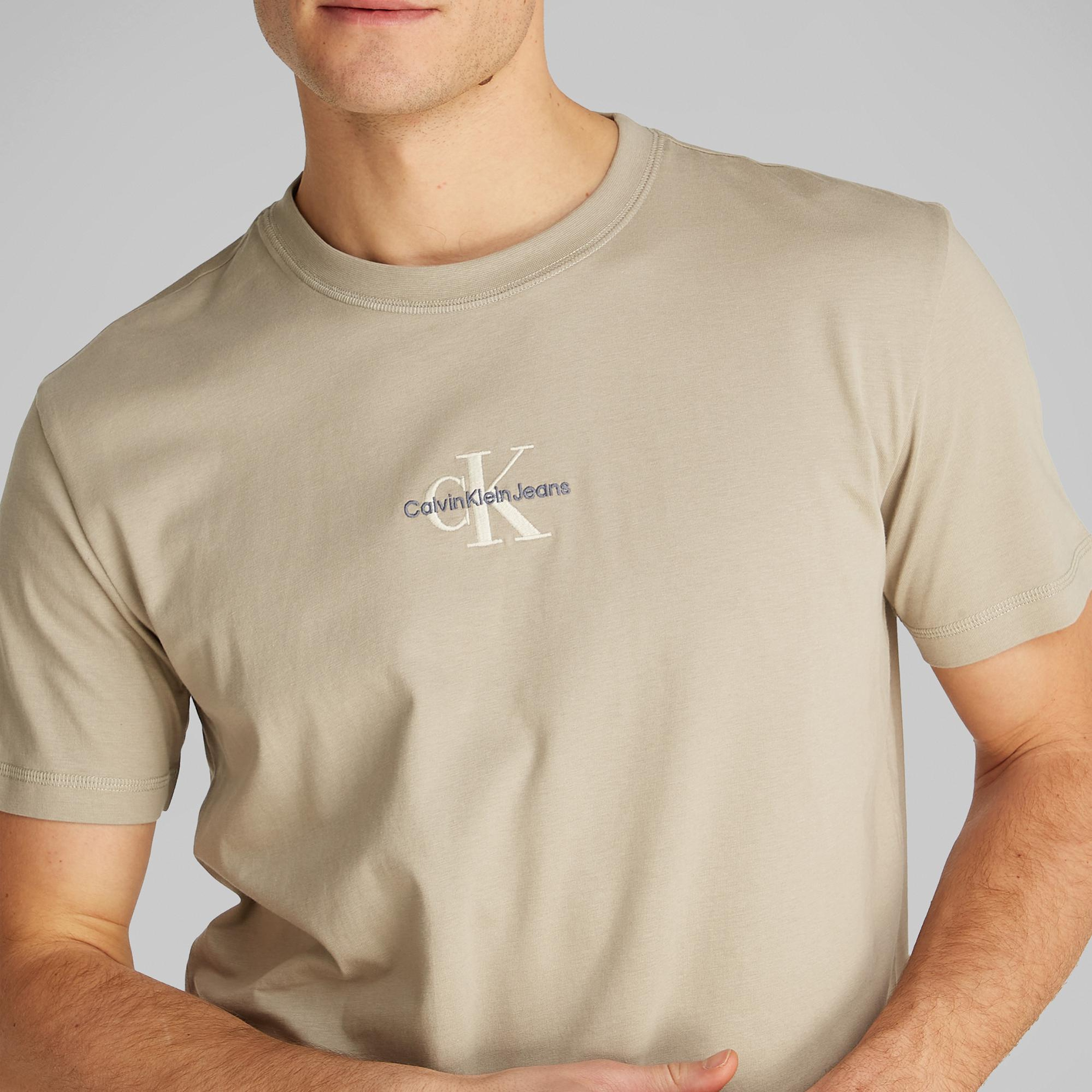 Calvin Klein Monologo Erkek Bej T-Shirt